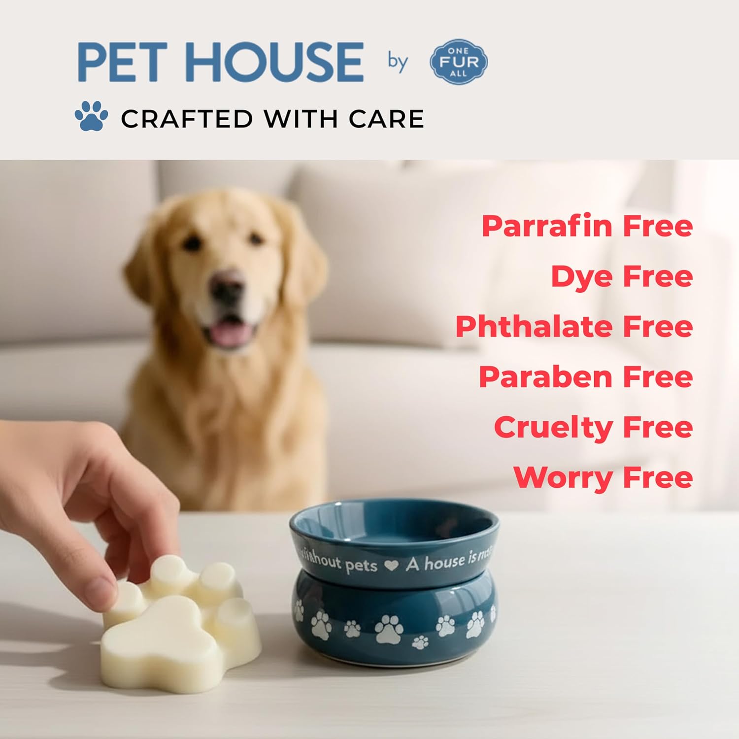 Pet House Cherry Crumble Wax Melts - Long-Lasting Scented Wax Melts Plant Based, Pet Friendly Pack of 2