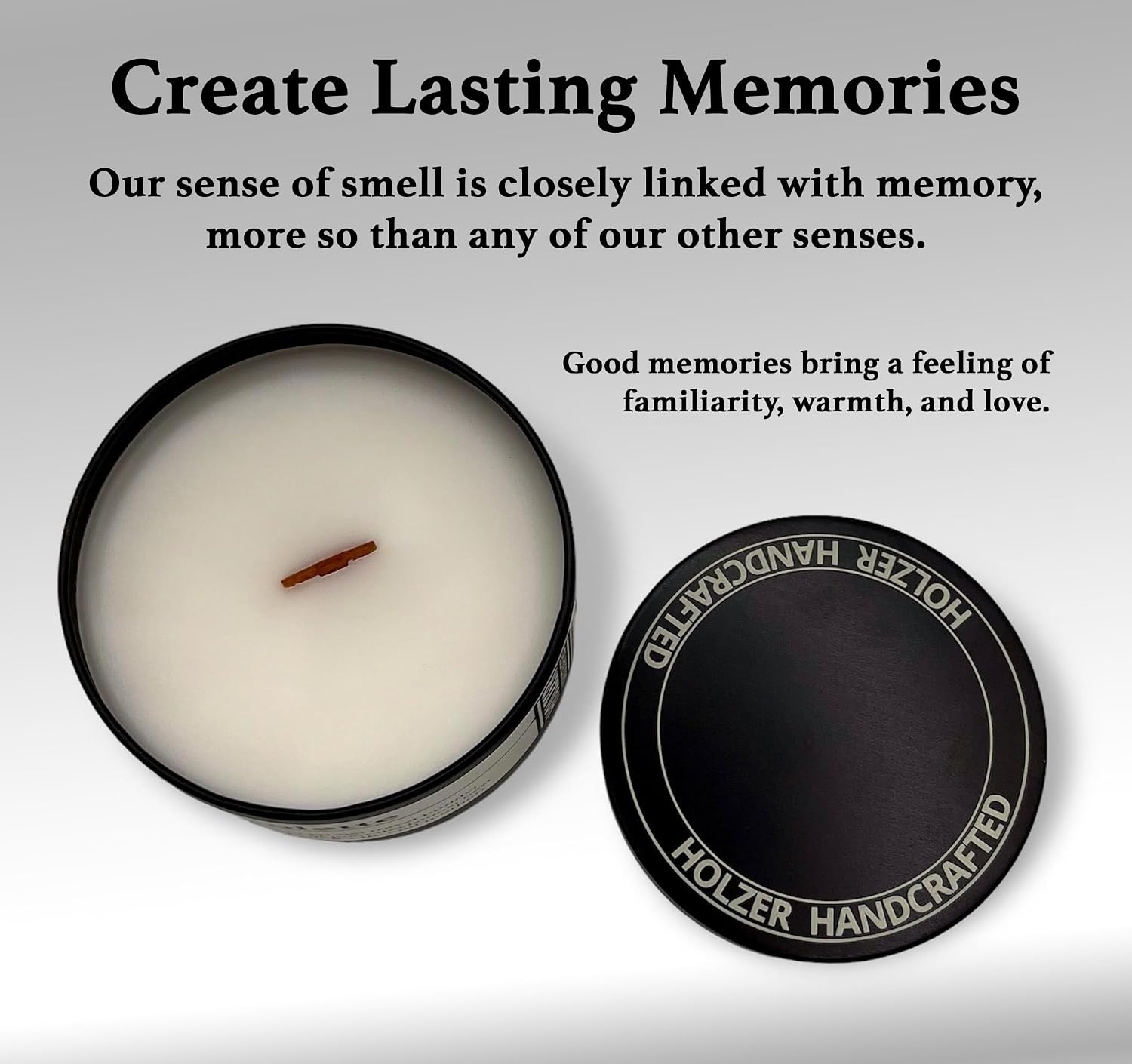My Favorite Dentist Candle, Wood Wick Cocoa Butter + Cashmere Scented Candle | Coconut Soy Wax | Handmade in CT USA by Holzer Handcrafted | 6oz Modern Tin