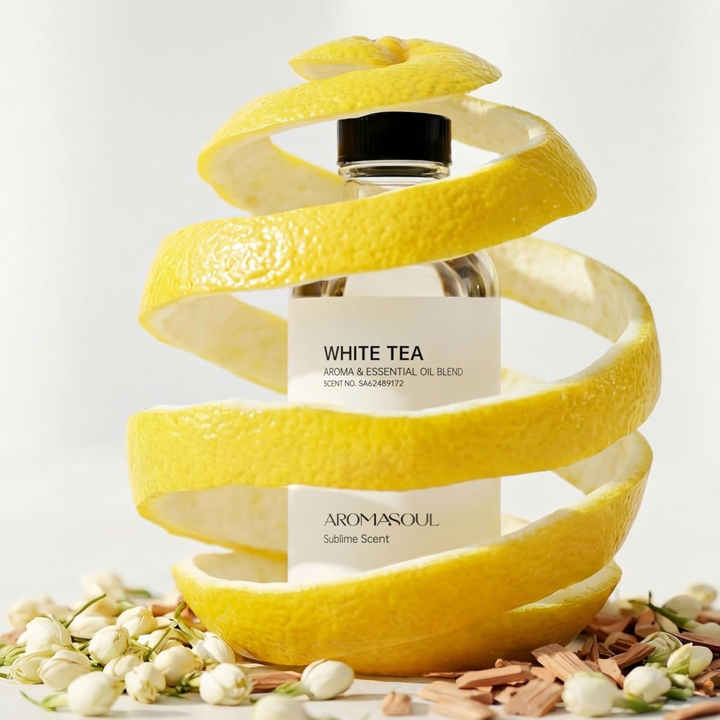 AROMASOUL Hotel Diffuser Oil Inspired by The White Tea Scent - Premium Fragrance Oil No. SA62489172 for Ultrasonic and Waterless Diffusers - 120 mL, 4 fl oz