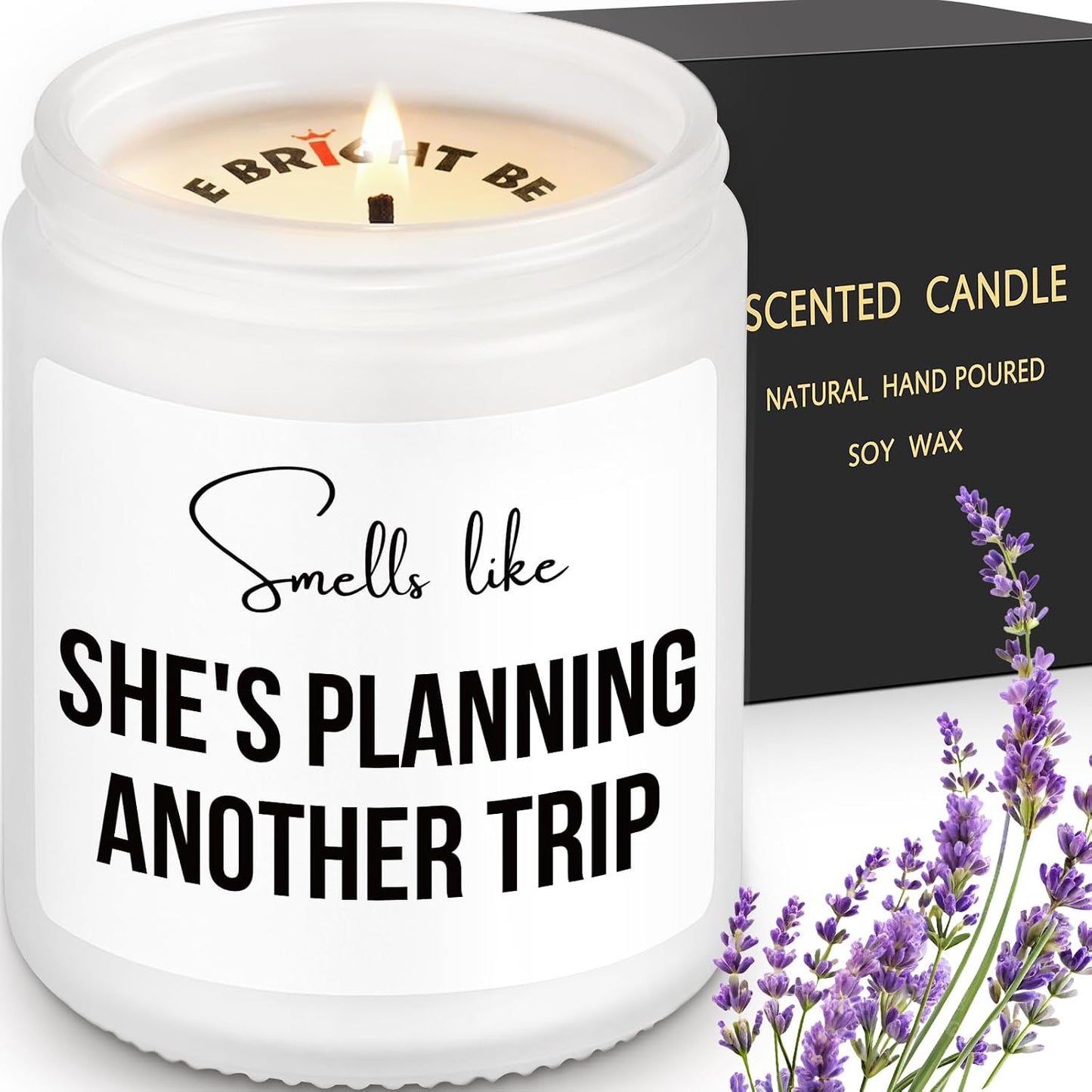 Smells Like She's Planning Another Vacation Candle, Traveler Gifts, Spring Summer Vacation Gift for Her, Present for Traveler Friend, World-Traveler Gifts, Funny Wanderlust Gift, Family Trip Present
