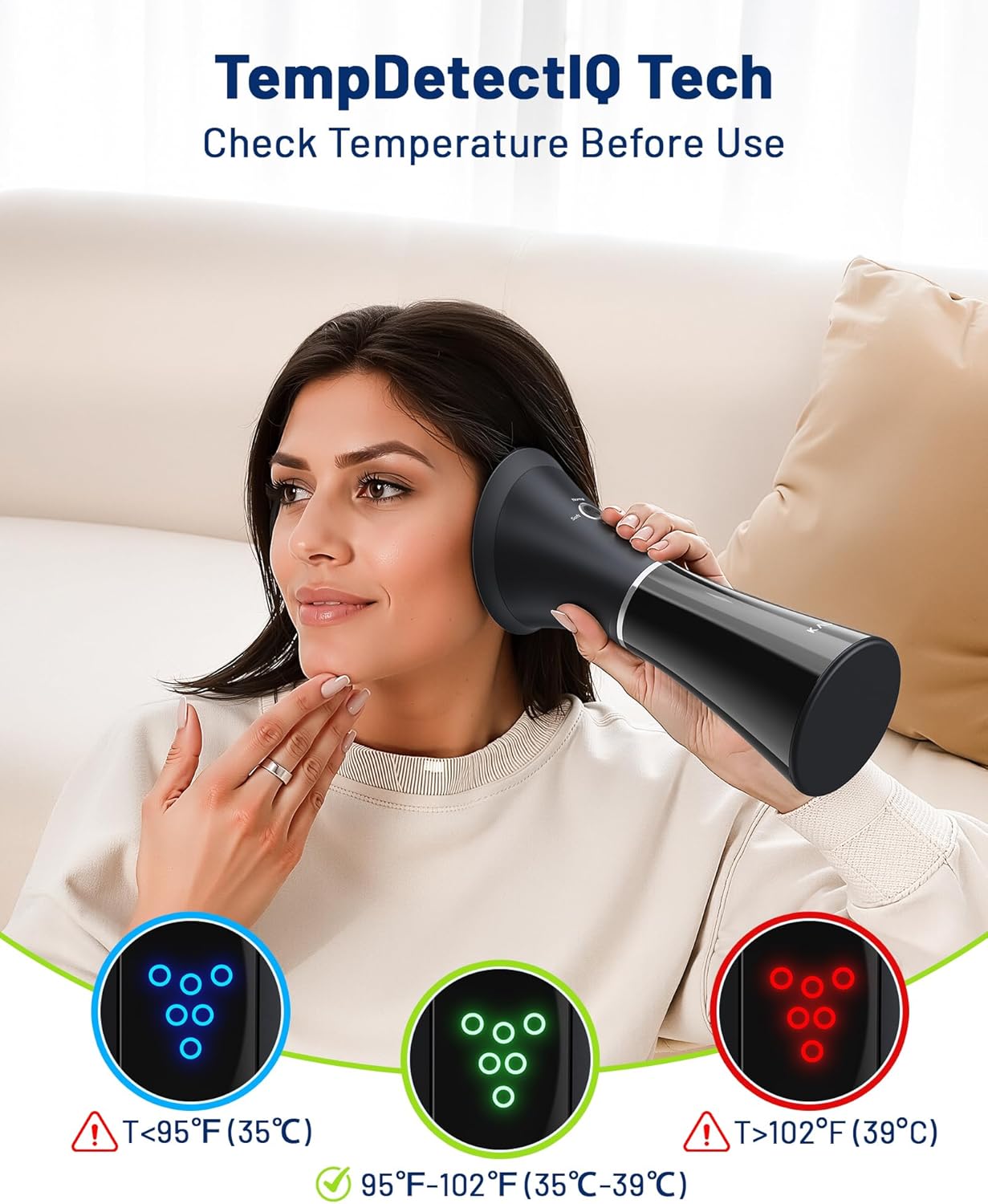 KAUGIC Upgraded Ear Wax Removal with One-Piece Waste Tank, Safe Cleaner with Water Temperature Sensor, Effective Ear Irrigation Kit, IPX7, FSA-HSA-Eligible, Black