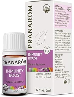 Pranarom - Immunity Boost Essential Oil Blend (5ml) - Lavender, Eucalyptus, and Tea Tree - 100% Pure Essential Oil for Diffusing and Wellness | USDA and ECOCERT Certified Organic