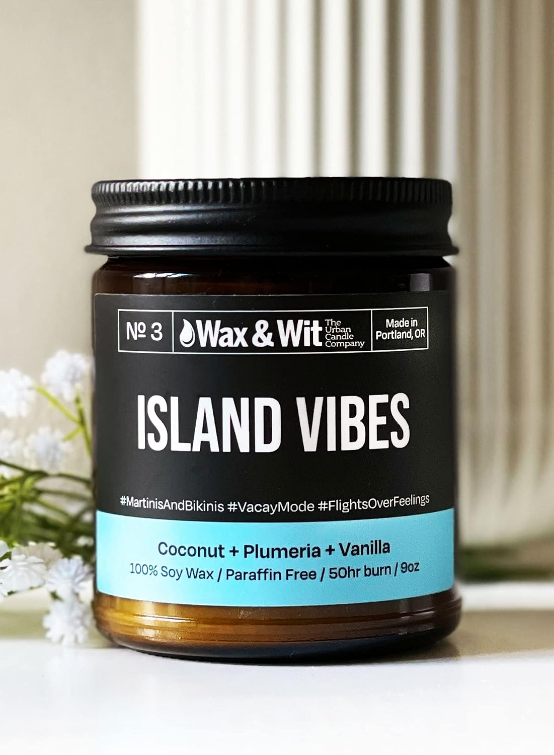 Wax & Wit Funny Soy Candle Gift for Women - Humorous, Aromatherapy Soy Wax Candle, Ideal for Housewarming, Coworker, Birthday – Coconut, Plumeria, Vanilla - 9oz