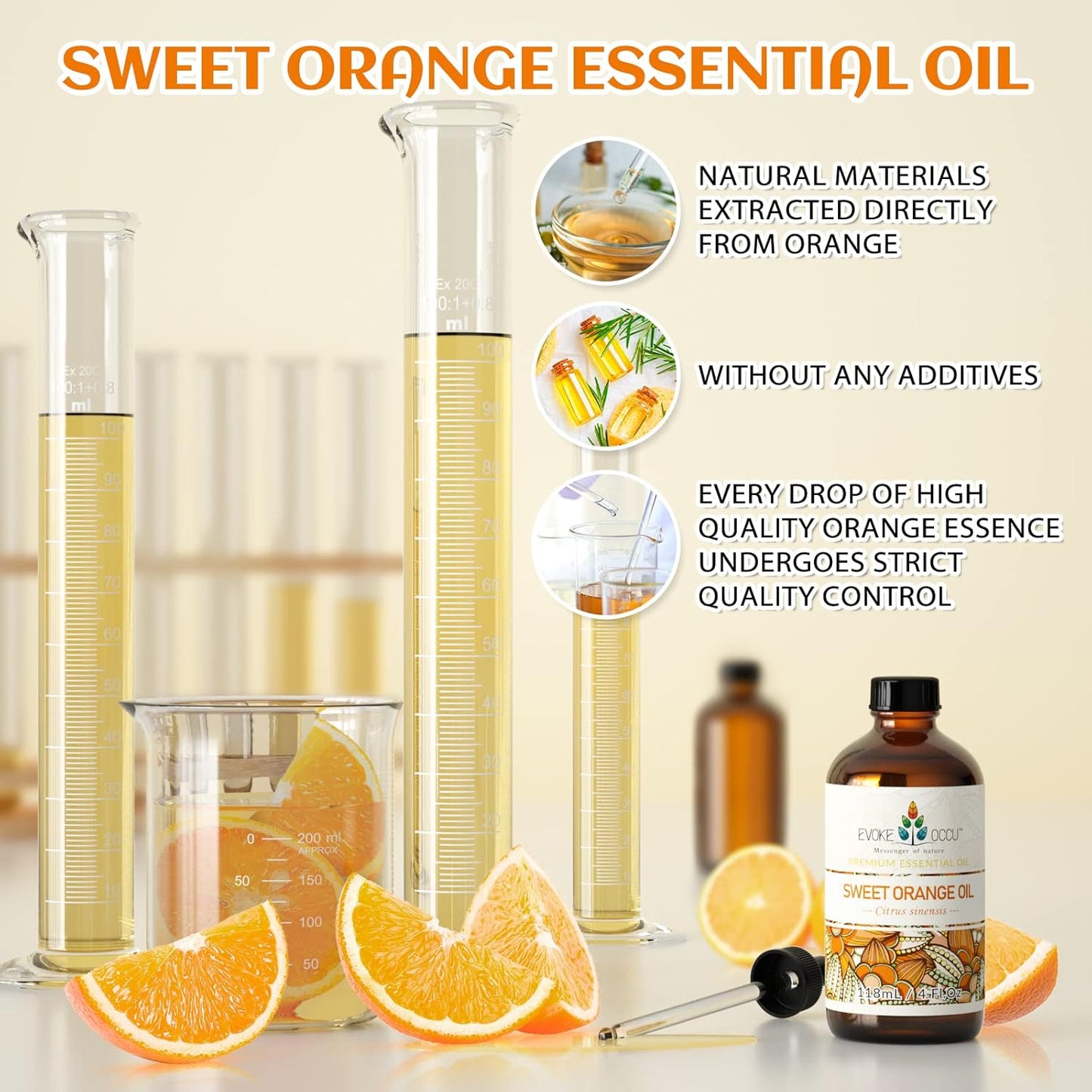 EVOKE OCCU Lemongrass Essential Oil and Sweet Orange Essential Oil - 4 Fl Oz
