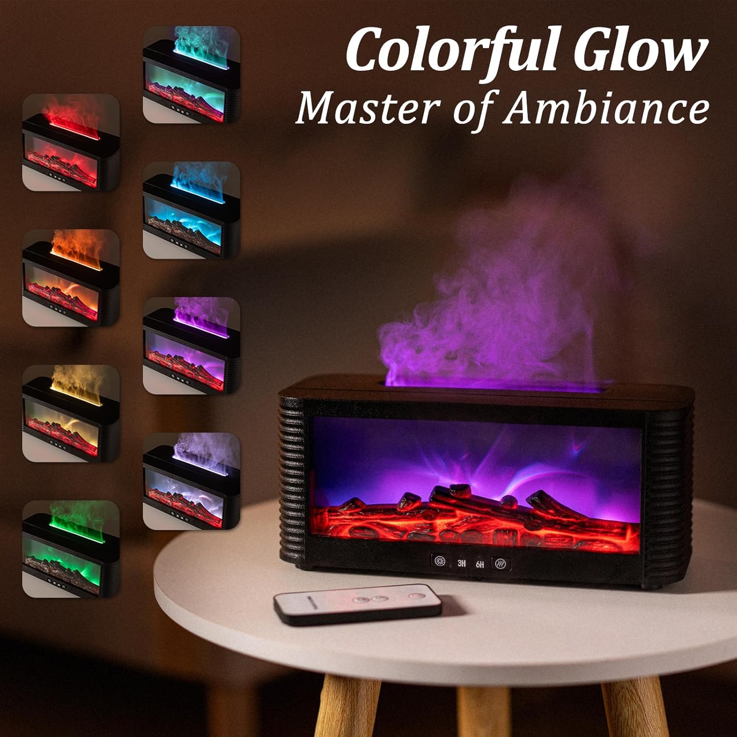 Essential Oil Diffuser for Home, Bedroom Humidifiers, Air Scent Aroma Aromatherapy Ultrasonic Machine, Valentine's Day Gifts, Timer Small Mini difusor de Aromas para casa Living Room Fireplace
