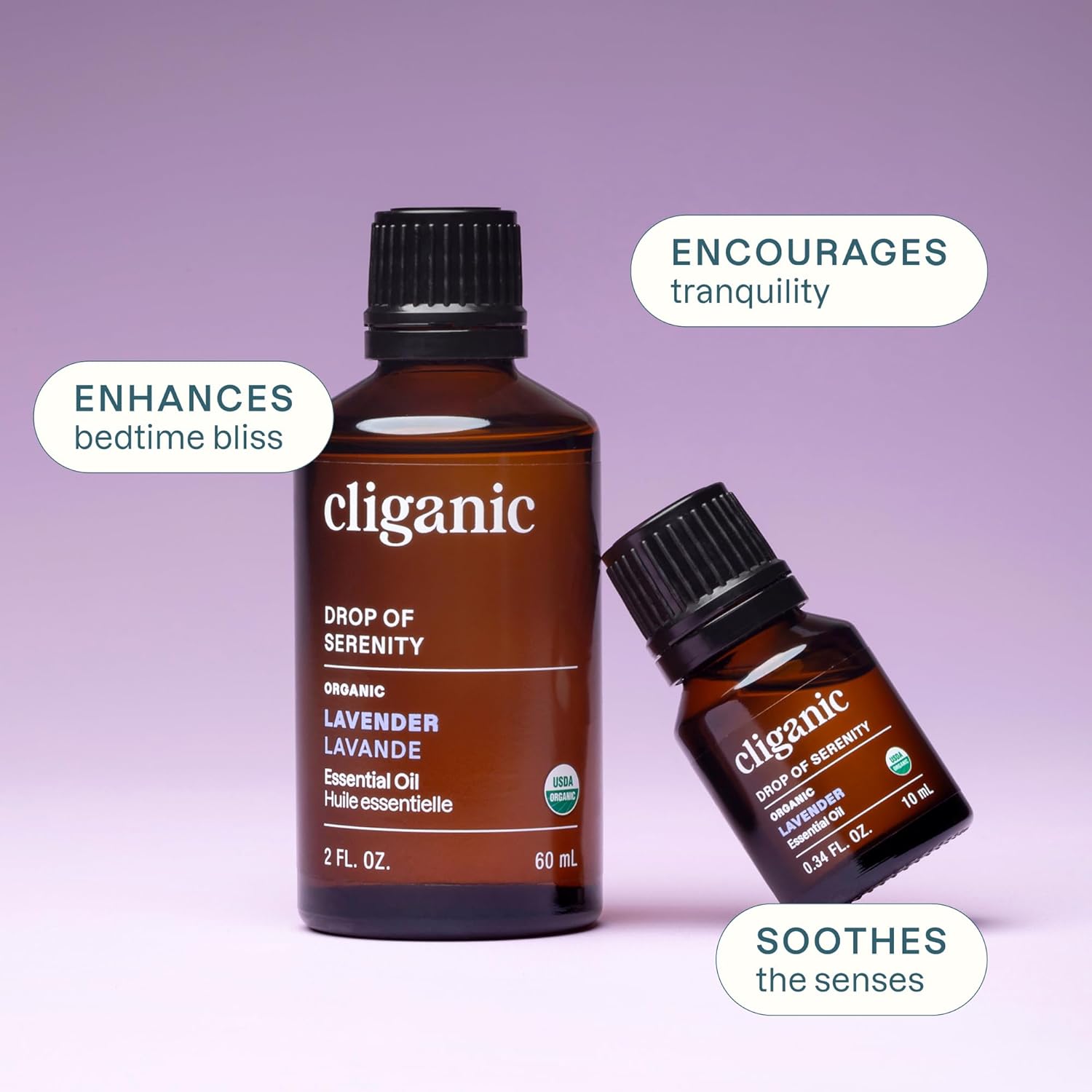 Cliganic Organic Lavender Essential Oil, 1oz - 100% Pure Natural Undiluted, for Aromatherapy Diffuser | Non-GMO Verified