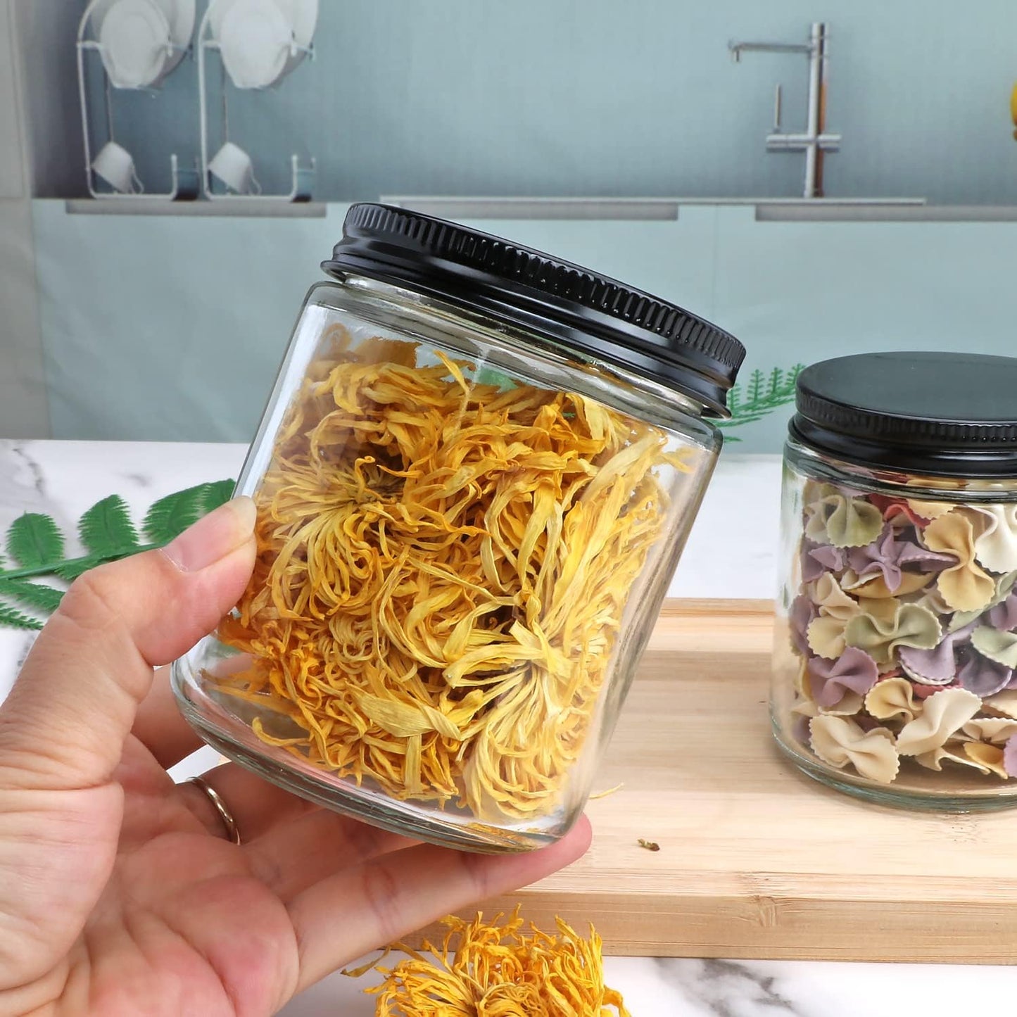 8 OZ Glass Jars with Metal Lids,Clear Round Empty Candle Jars with Airtight Lids,Small Mason Canning Jars for Food,Candle,Honey,Candy,30 Pack.