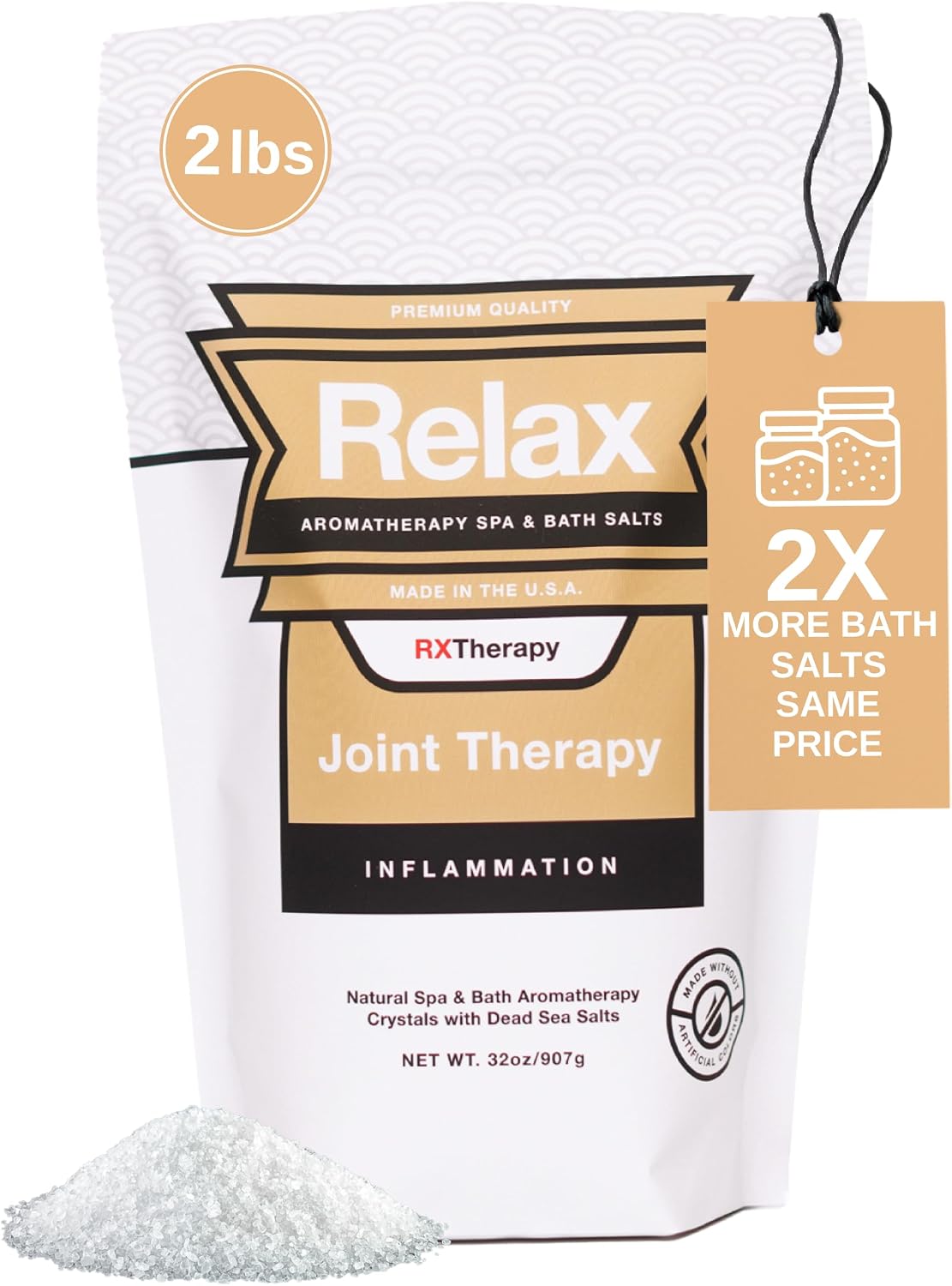 Relax Spa & Bath, Epsom & Dead Sea Salts, Aromatherapy Bath Salts for Hot Tub, Bath, or Spa, Infused with Magnesium, Joint Therapy