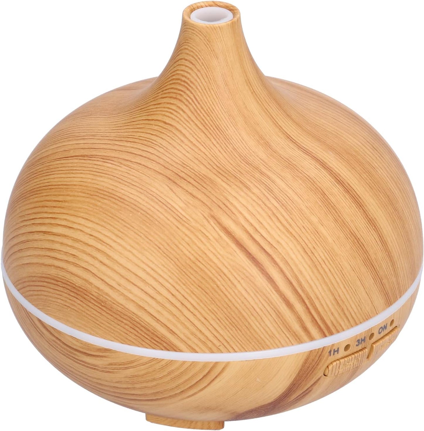 150ml Wood Grain Aromatherapy Diffuser USB Essential Oil Diffuser with Cool Mist and 7 - Color LED Night Light - Quiet Humidifier for Bedroom, Office, Living Room