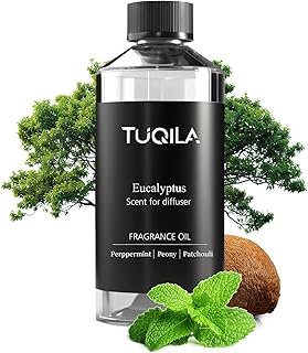 Eucalyptus Essential Oils 500ML Mint Revive Diffuser Scent Oil Purifying Bergamot & Patchouli for Waterless Diffusers, Spa-Grade Breathe Easy Aromatherapy for Home and Welness
