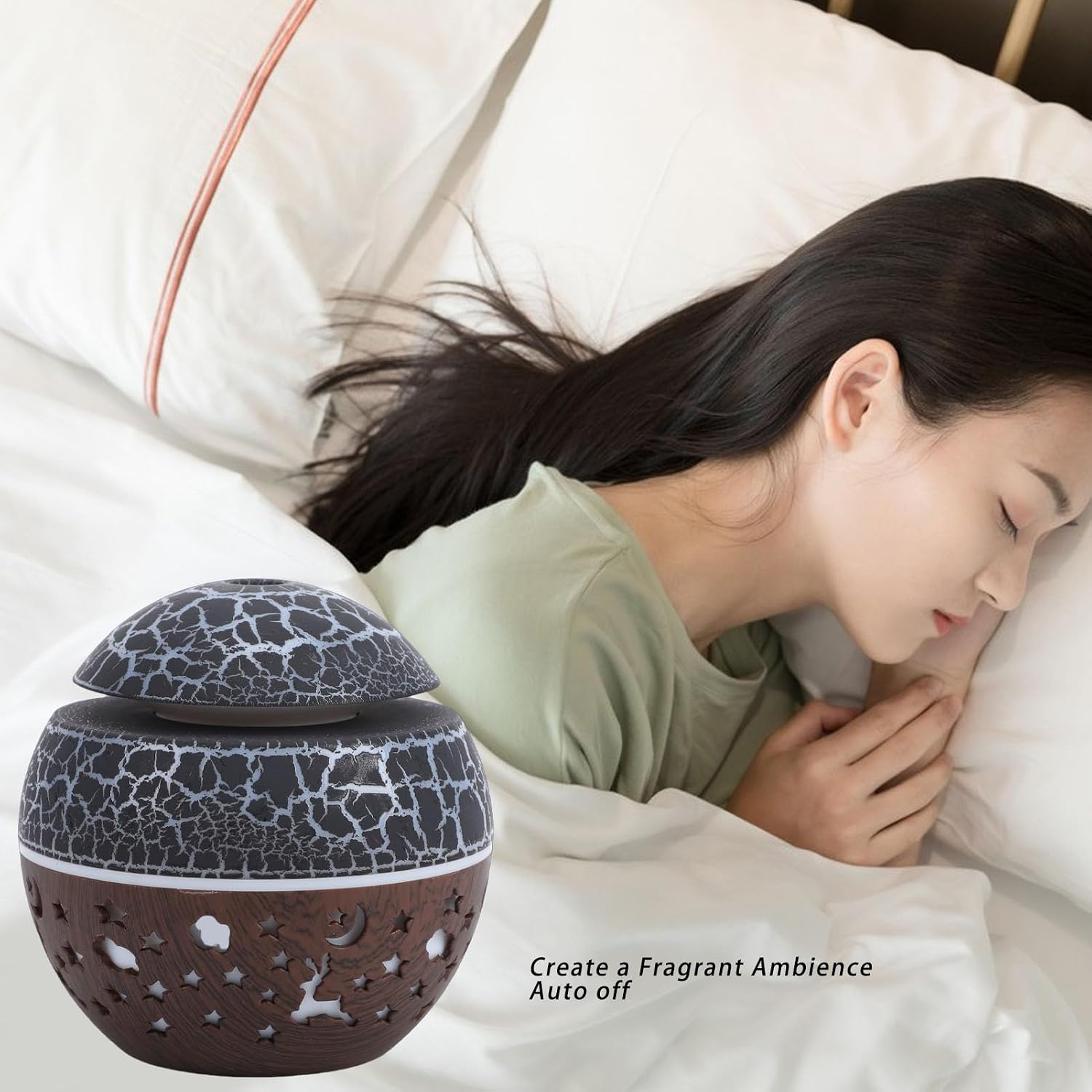 ZJchao Portable Mini Essential Oil Diffuser with Color Changing Lights, 100ml USB Humidifier for Small Spaces, Bedroom, Office, Car, Travel, Quiet Personal Diffuser