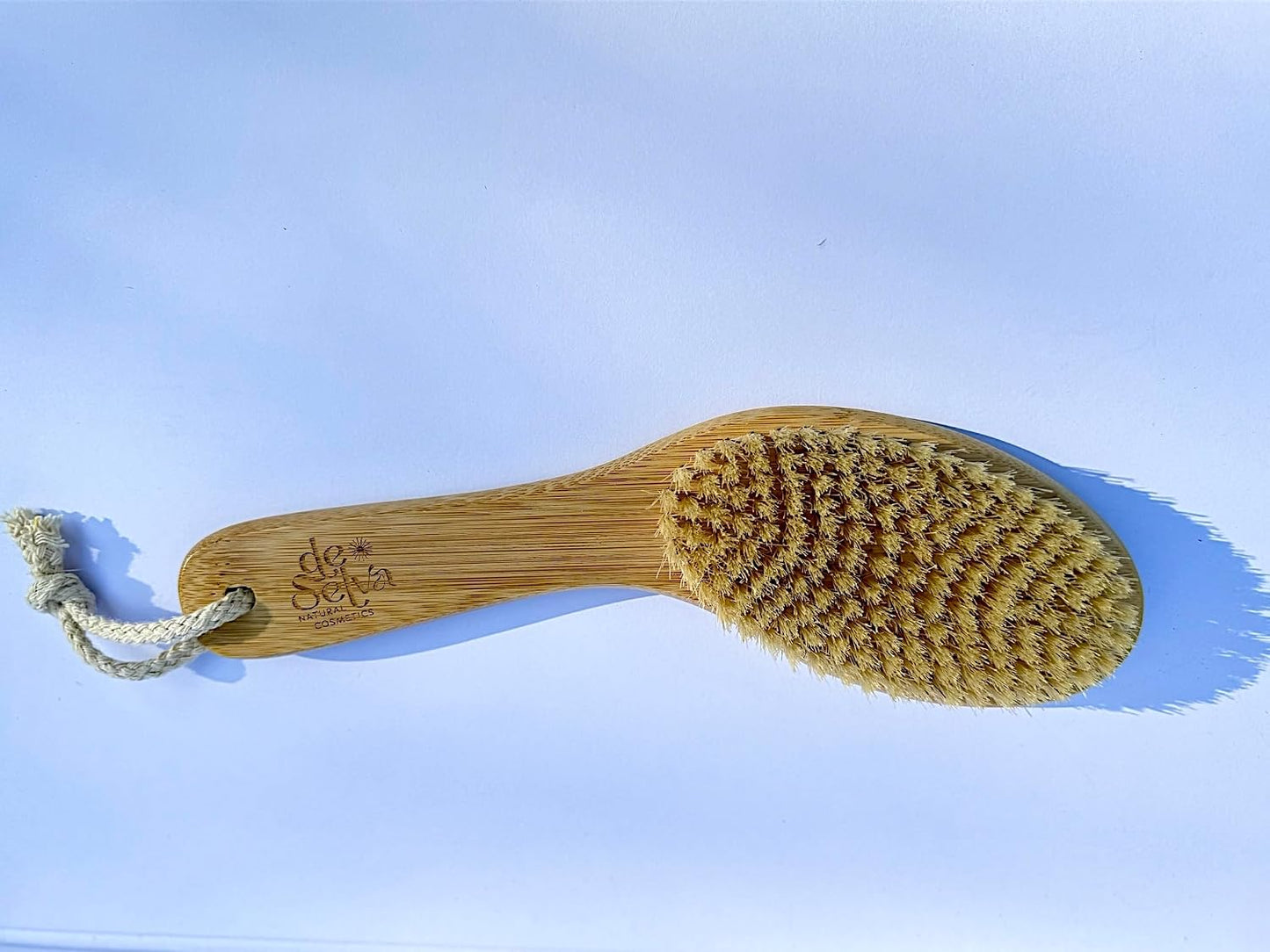 Dry Brush for body with Natural Boar Bristle & Bamboo Handle. Dry Body Brush for Lymphatic Drainage, Cellulite, Dead Skin. For Circulation & Smooth Skin. Gifts for Women.1 unit with box