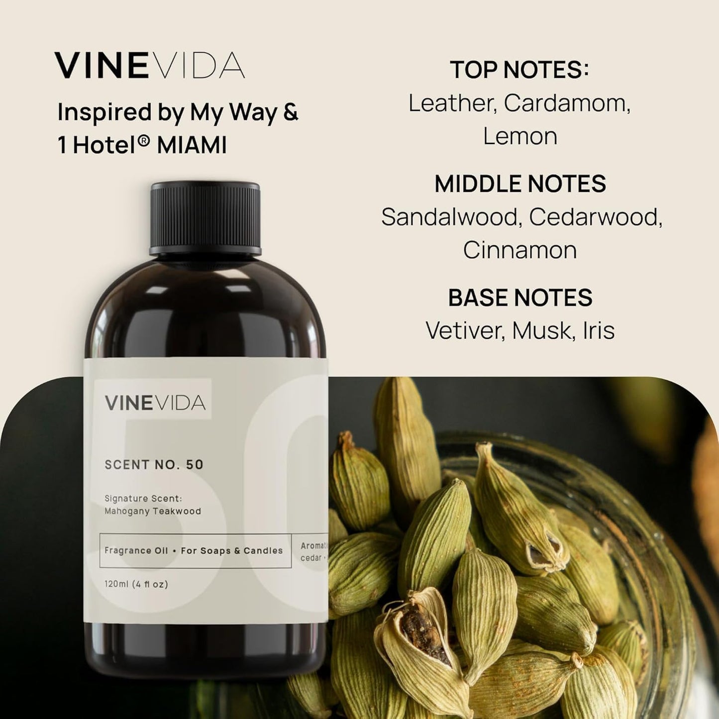 VINEVIDA (4oz) Hotel Fragrance Collection Diffuser Oil - Scents for Home - Cold Air Diffuser Oil - Essential Oil - No.1000 Inspired by My Way