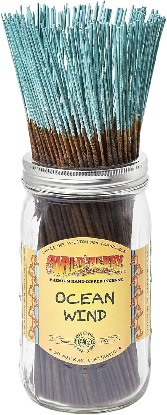 Wild Berry Incense Sticks - Ocean Wind - Invigorating Citrus Scent with Jasmine - Hand Dipped in The USA (100 Count)