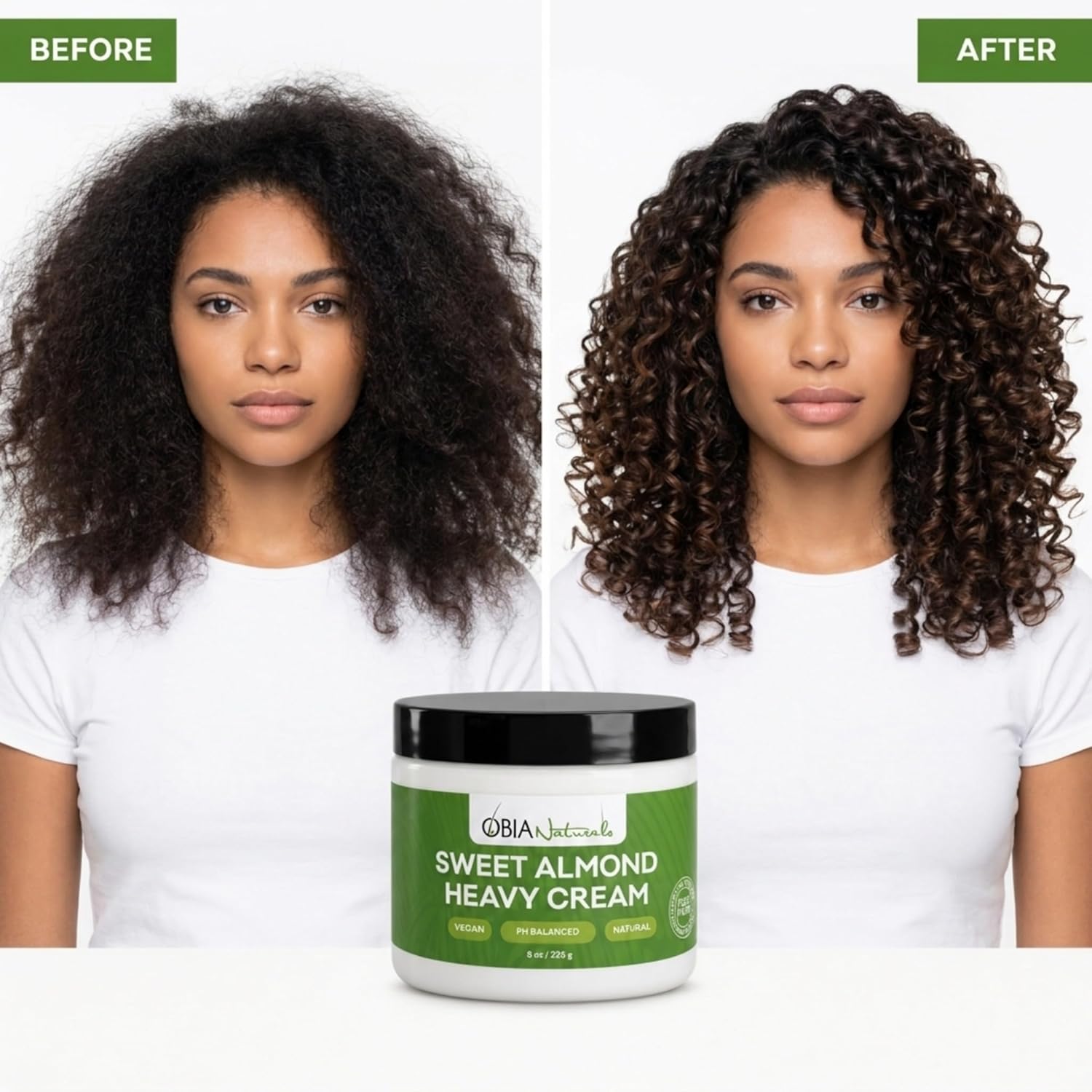 OBIA Naturals Sweet Almond Heavy Cream — Rich Moisture Leave-In Conditioner, 8 Oz