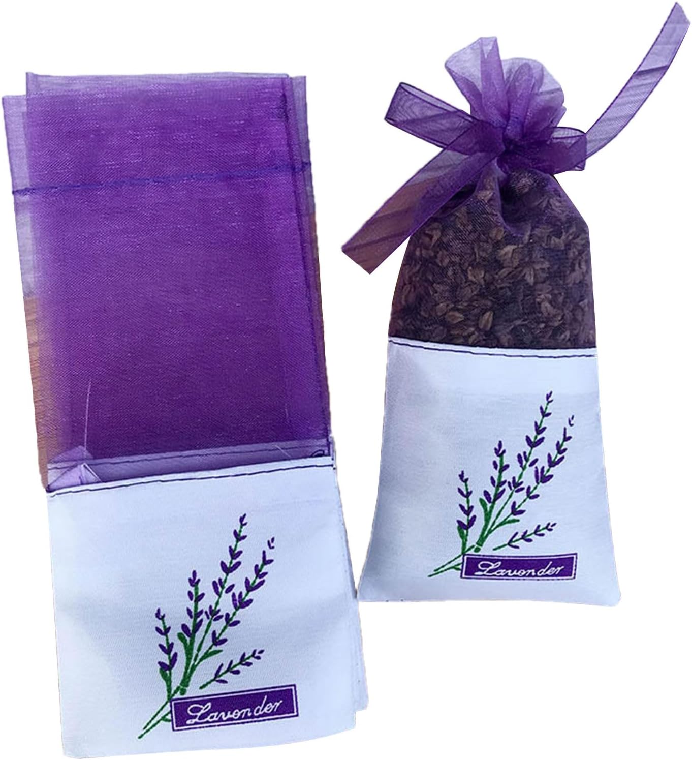 20 Pack Fillable Sachet Bags, Breathable Cotton Mesh Pouches for Lavender and, Drawer Closet Freshener for Home Relaxation