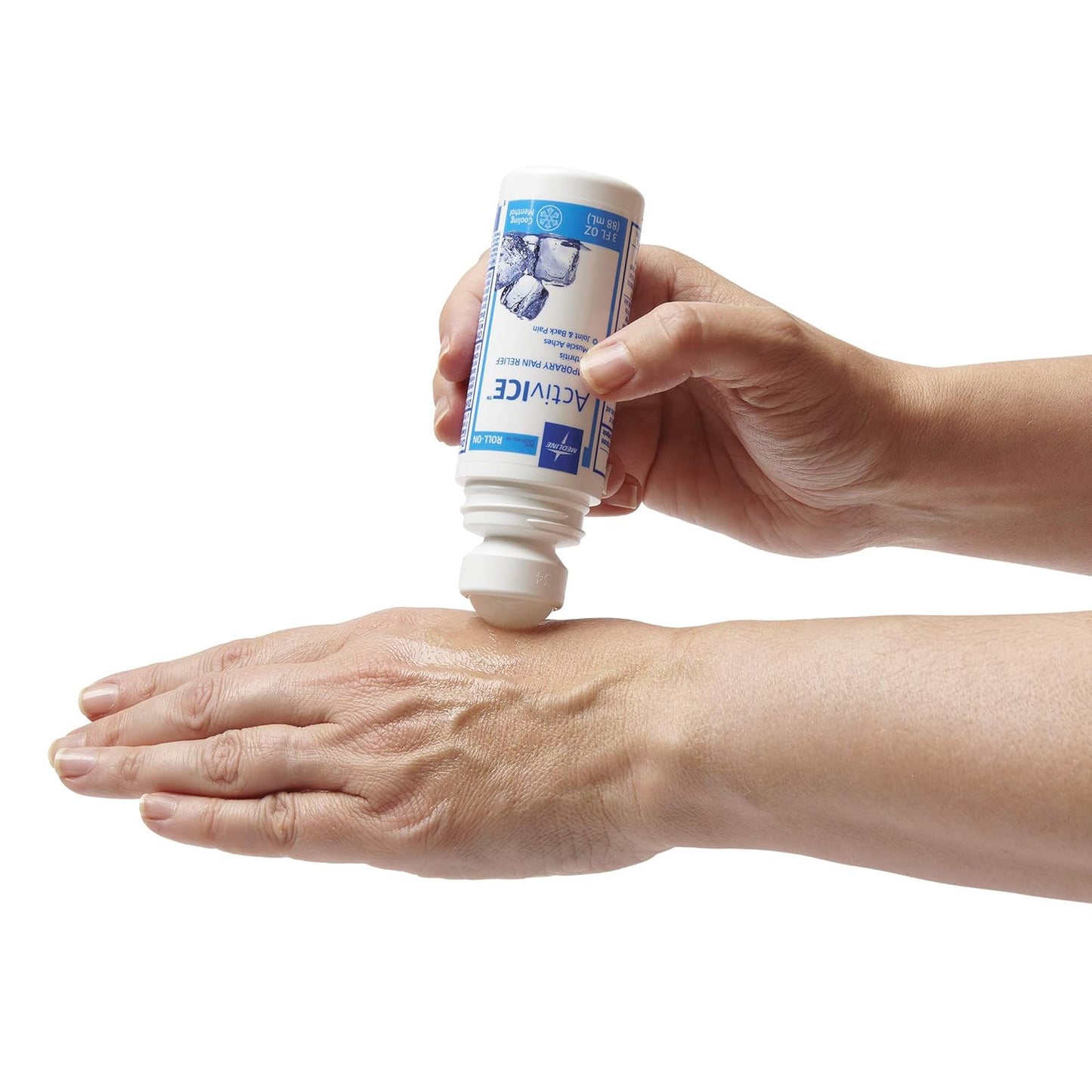 Medline ActivICE Topical Pain Reliever Roll On, Great for Arthritis, Muscle Aches and Back Injuries, 3 oz Roll On
