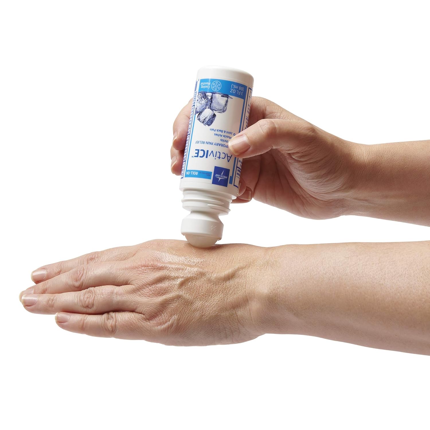 Medline ActivICE Topical Pain Reliever Roll On, Great for Arthritis, Muscle Aches and Back Injuries, 3 oz Roll On