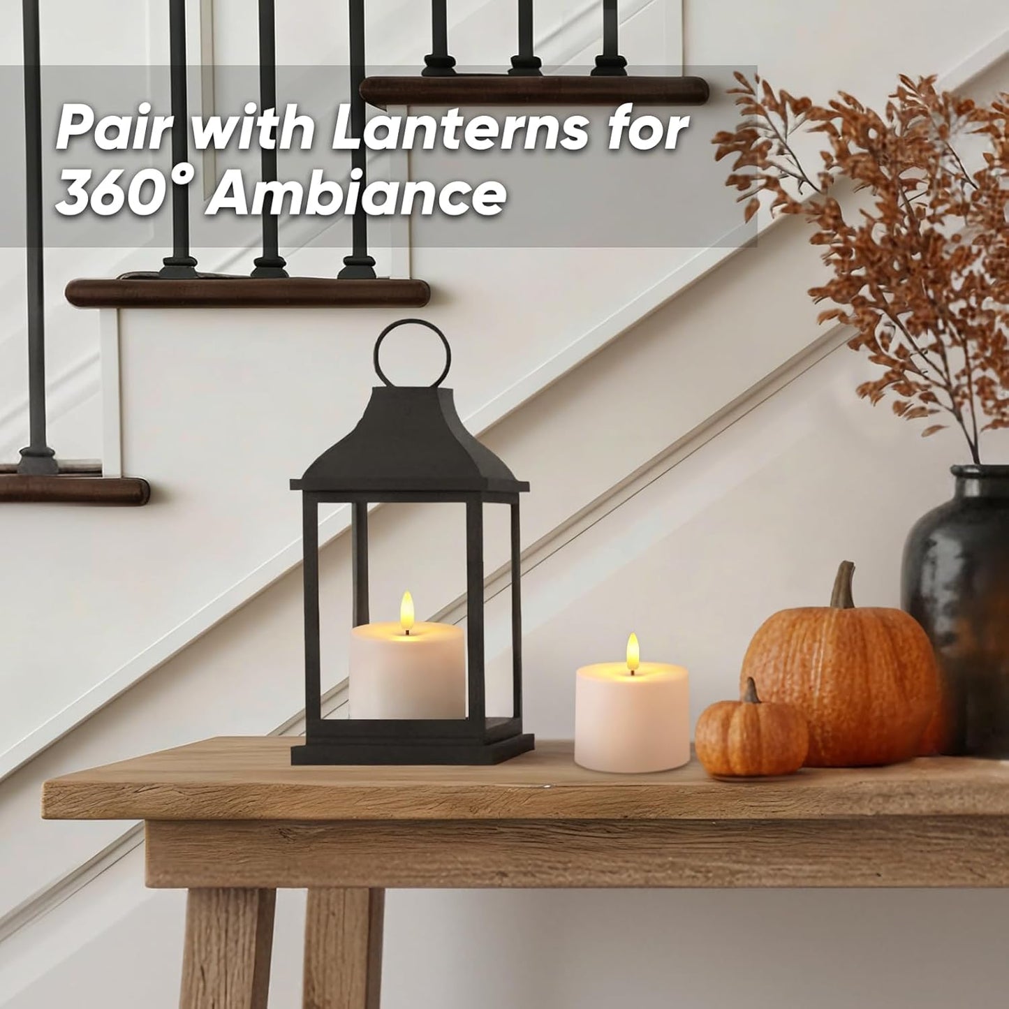 Raycare 3"x2.5" White Outdoor Waterproof Flameless Candles with Remote and Timer, Realistic LED Candles, Battery Operated Electric Fake Pillar Candles for Porch, Patio, Garden, Set of 2