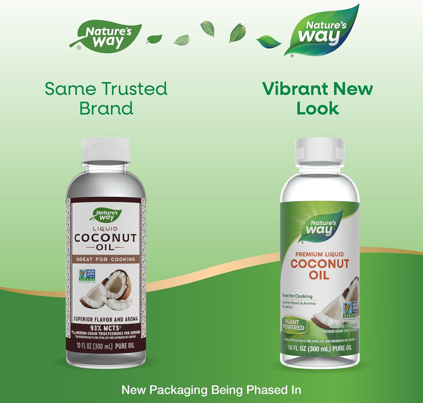 Nature's Way Liquid Coconut Oil, Oil for Cooking, Superior Flavor and Aroma, Hexane Free, Stays Liquid, Non-GMO Project Verified, 10 Fl Oz (Packaging May Vary)