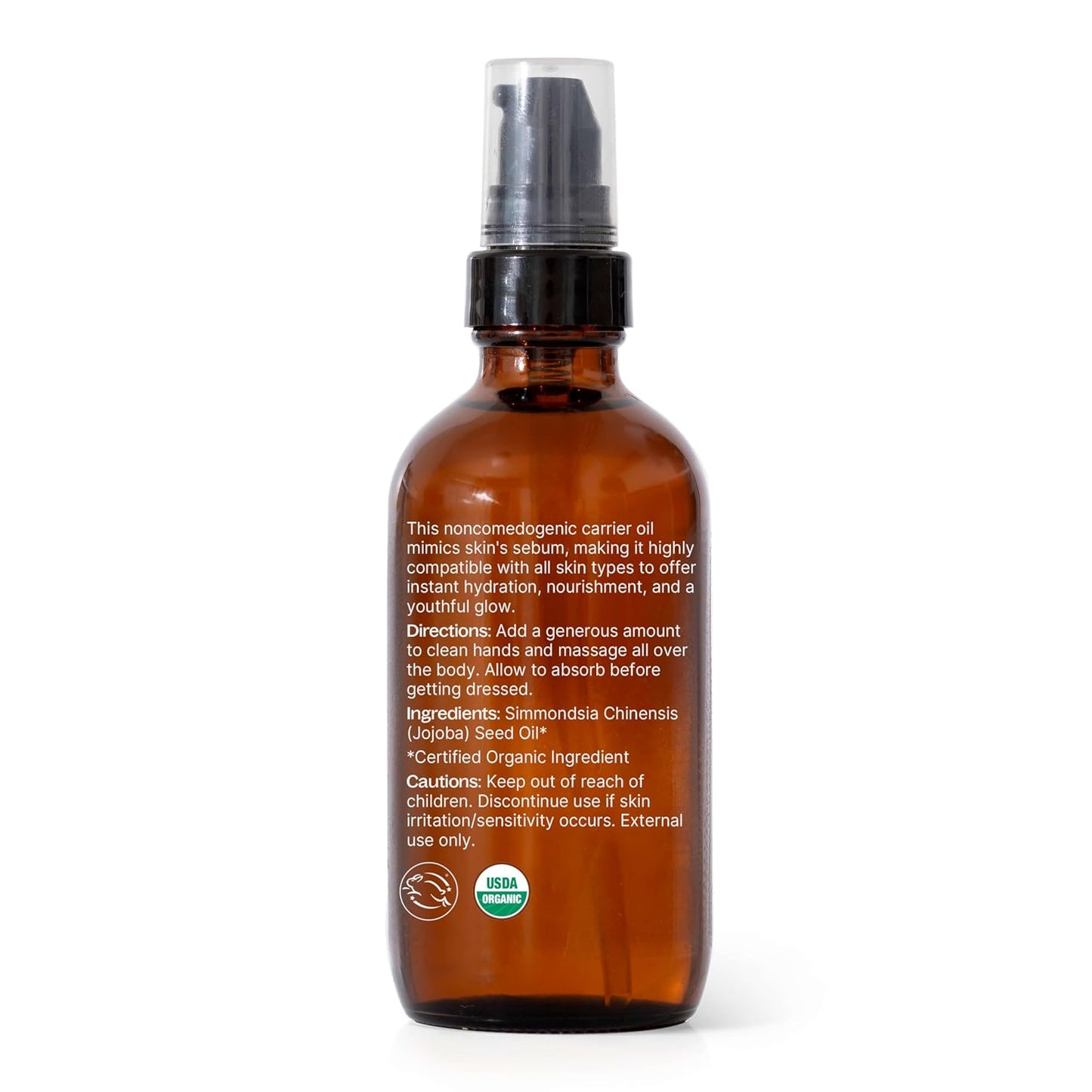 Plant Therapy Organic Jojoba Body Oil 4 fl. oz (118 mL) 100% Pure, Cold-Pressed, Natural, GMO-Free Jojoba Oil for Skin, Hair, Nails & Essential Oils