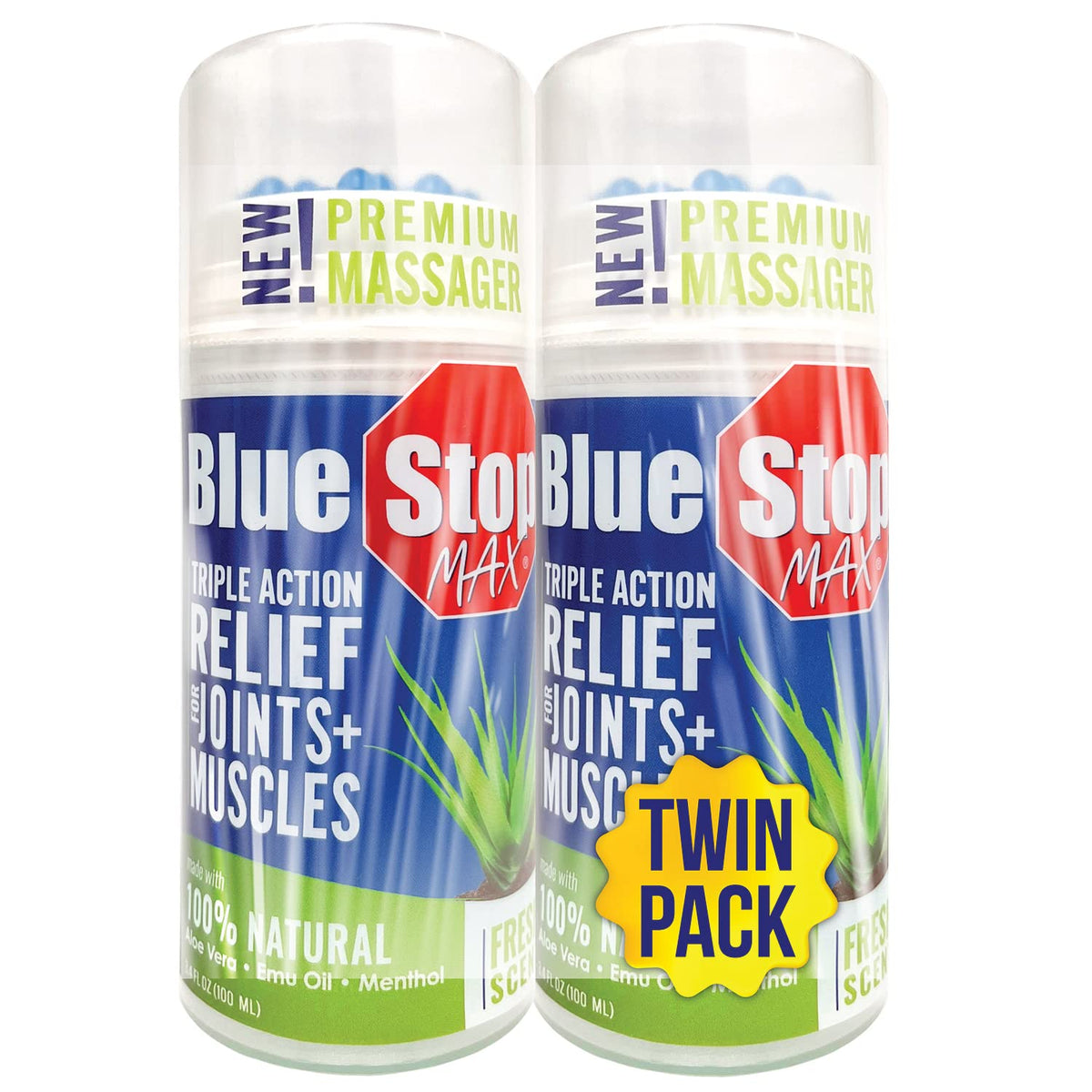 Blue Stop Max Applicator: Fast-Acting Massage Applicator for Sports Cream