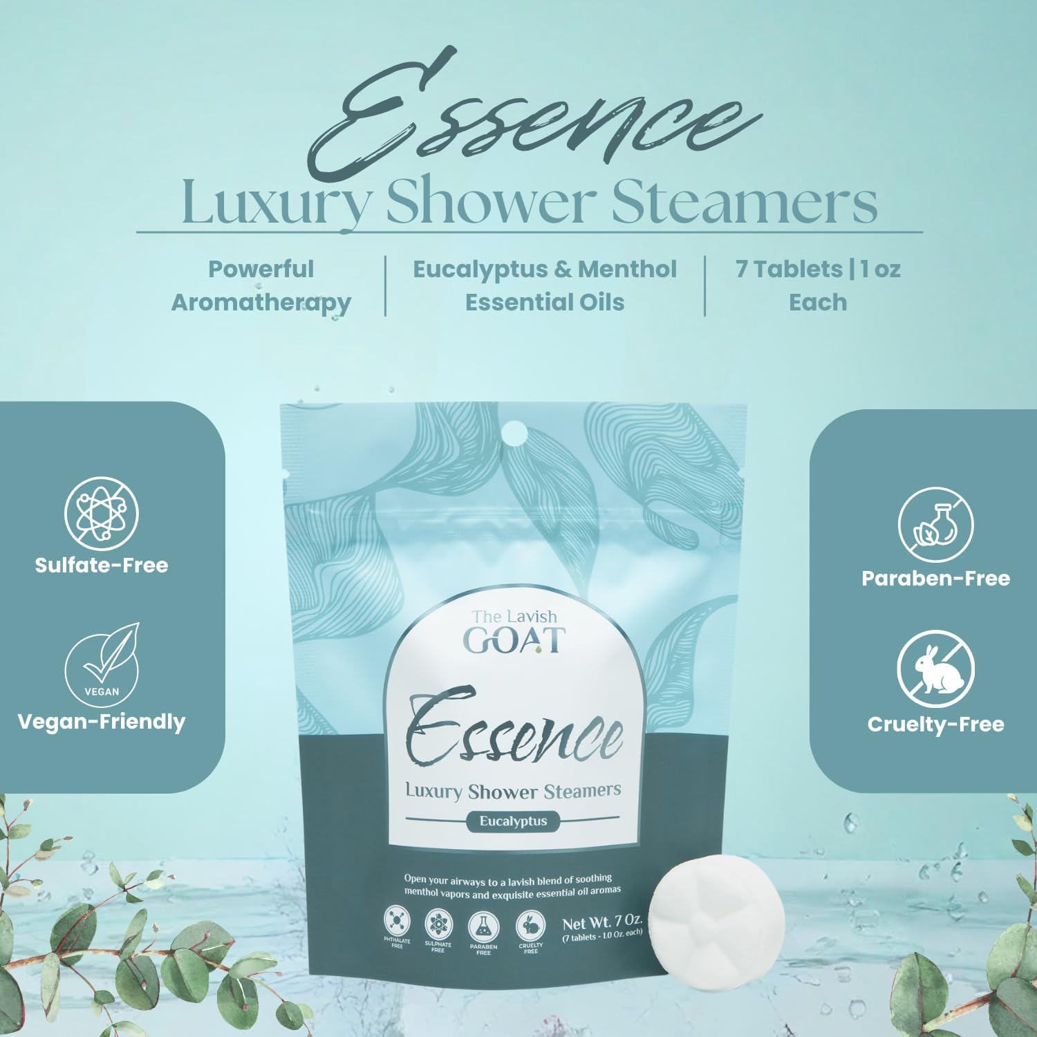 The Lavish Goat USA Made Shower Steamers 35 Count – Aromatherapy Shower Bombs - Tablets for Relaxation & Stress Relief