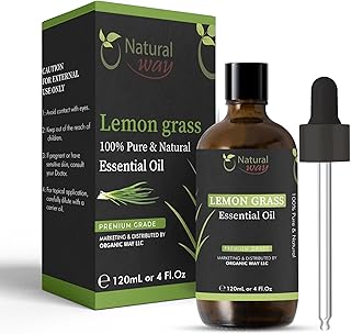 Essential Oil | Pure Aromatherapy Oil for Diffusers, Hair Growth, Skin, Scalp Care, Massage | Refreshing Hair Oil for Women & Men | Essential Oil for Diffuser (Lemongrass)