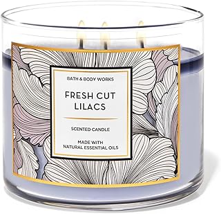 White Barn Bath & Body Works 3-Wick Scented Candle in Fresh Cut Lilacs (2021), Purple