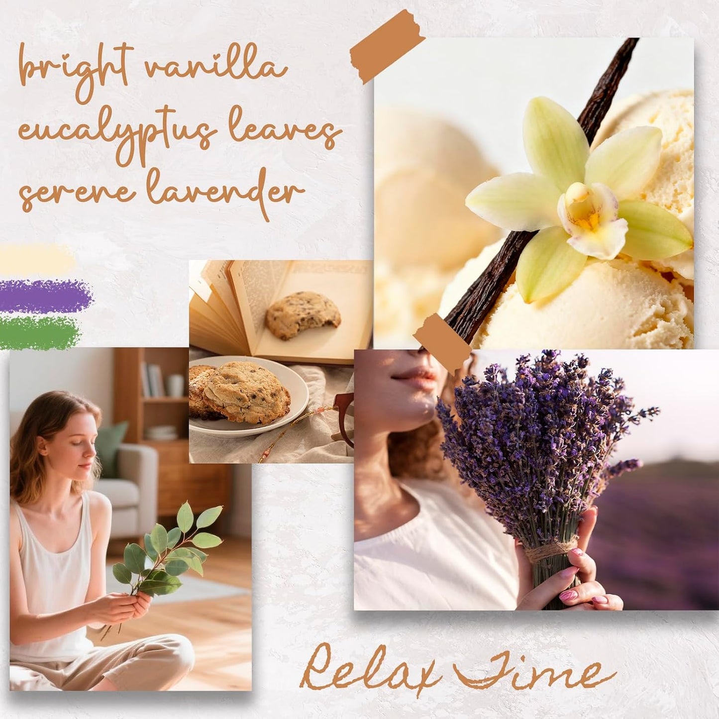 Room Spray, Bright Vanilla, Eucalyptus leaves, Serene Lavender, 3 Pack, Each 4 fl oz, Air Freshener for Home, Long-Lasting Odor Eliminator for Bathroom and Office