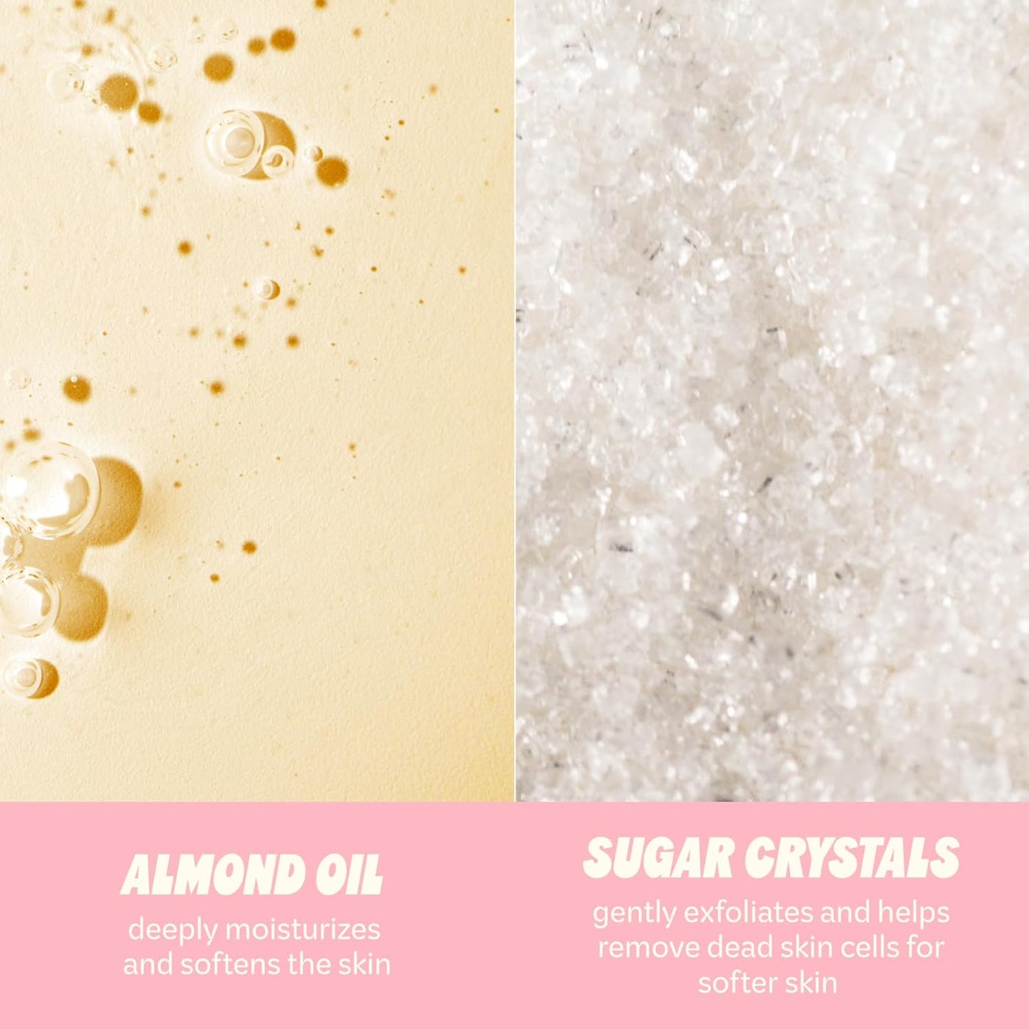 The Crème Shop Smoothing Body Scrub | Exfoliating Sugar Scrub with Almond Oil, Scented with Sweet Fruits, Creamy Vanilla & Soft Musk, 10 oz.
