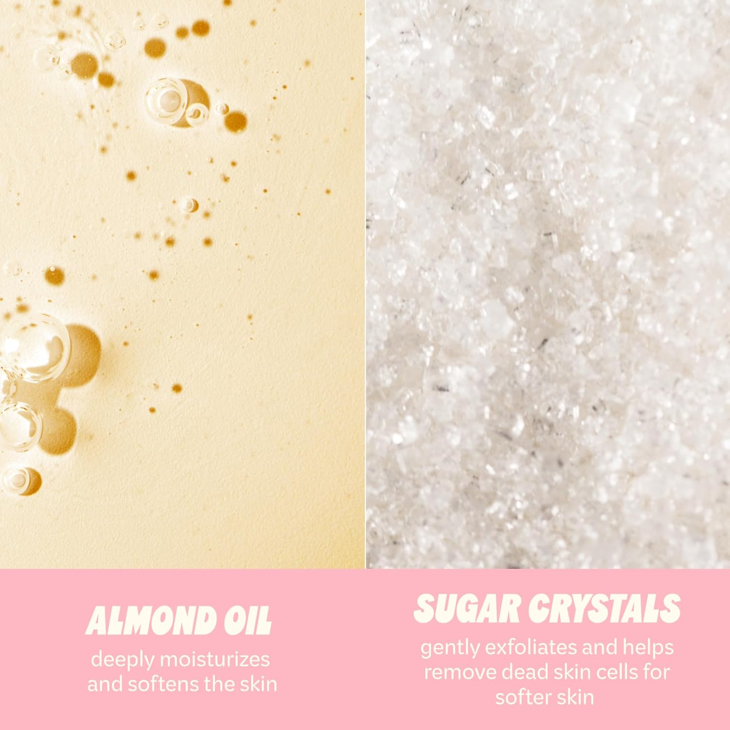 The Crème Shop Smoothing Body Scrub | Exfoliating Sugar Scrub with Almond Oil, Scented with Sweet Fruits, Creamy Vanilla & Soft Musk, 10 oz.