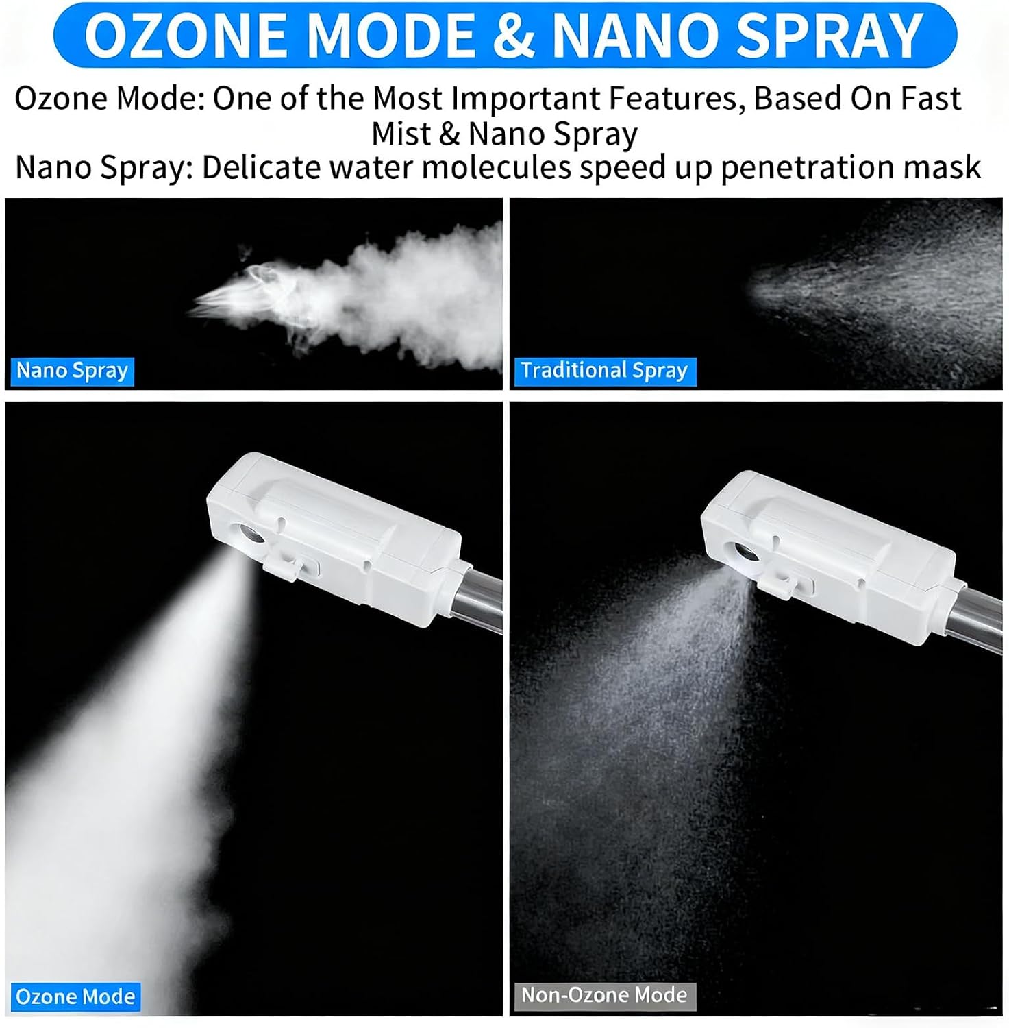Professional Facial Steamer, Ozone & Hot Mist Spray, Stand Face Steamer for Estheticians, Deep Cleansing & Hydration, SPA & Home