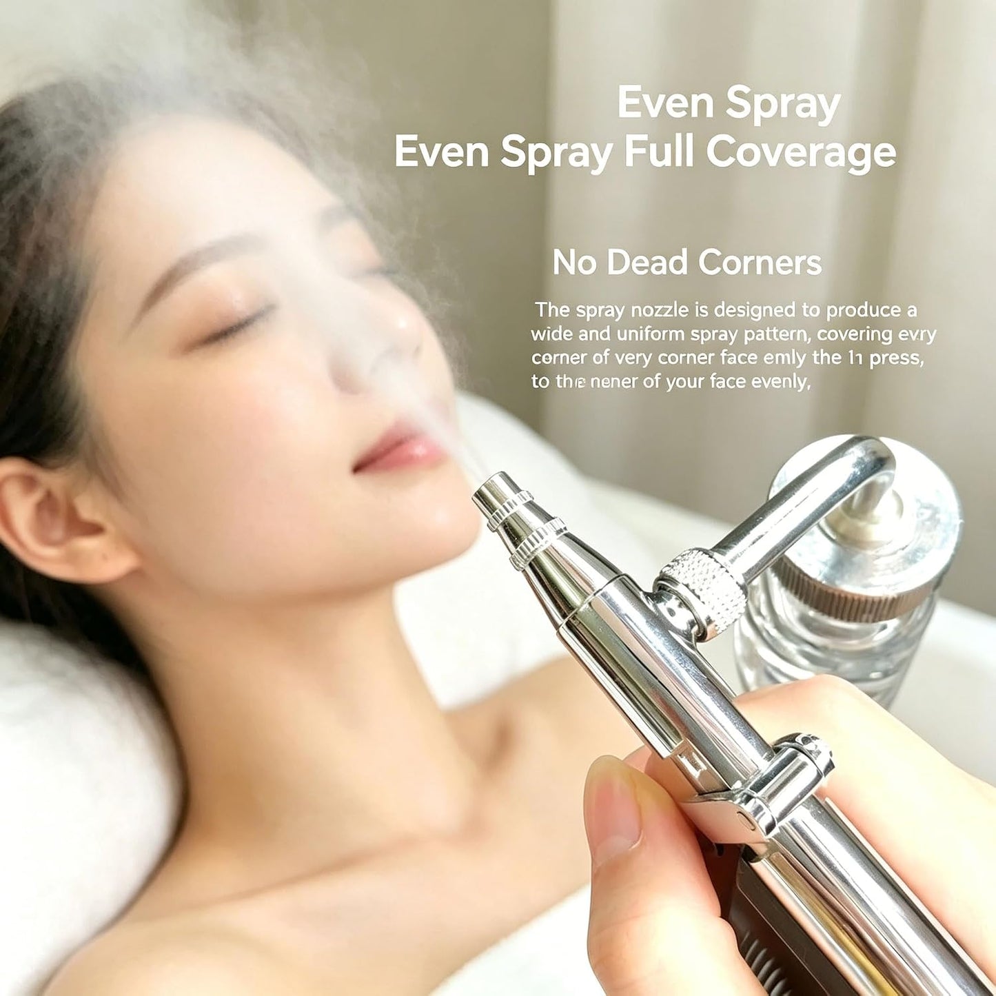 Facial Oxygen Injector Spray Gun Deep Moisturizing Skin Rejuvenation, Atomization Fine Mist Sprayer for Hydrating, Oil Control Portable Home Beauty Salon Use