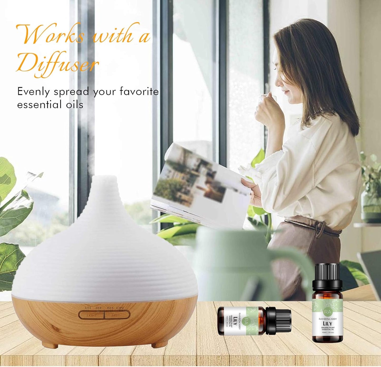Lily Essential Oil 100% Pure Oganic Plant Natrual Lily Oil for Diffuser Aroma Message Skin Care - 10ML