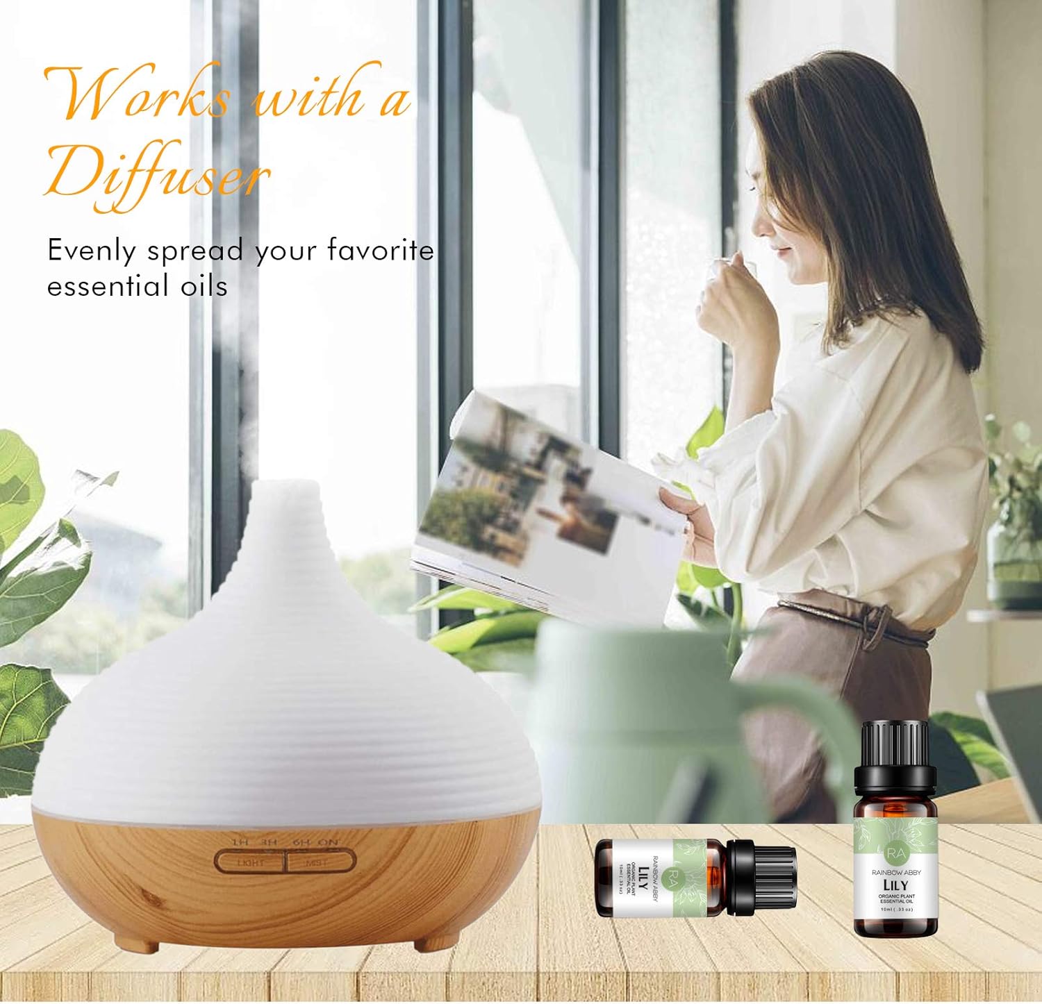 Lily Essential Oil 100% Pure Oganic Plant Natrual Lily Oil for Diffuser Aroma Message Skin Care - 10ML
