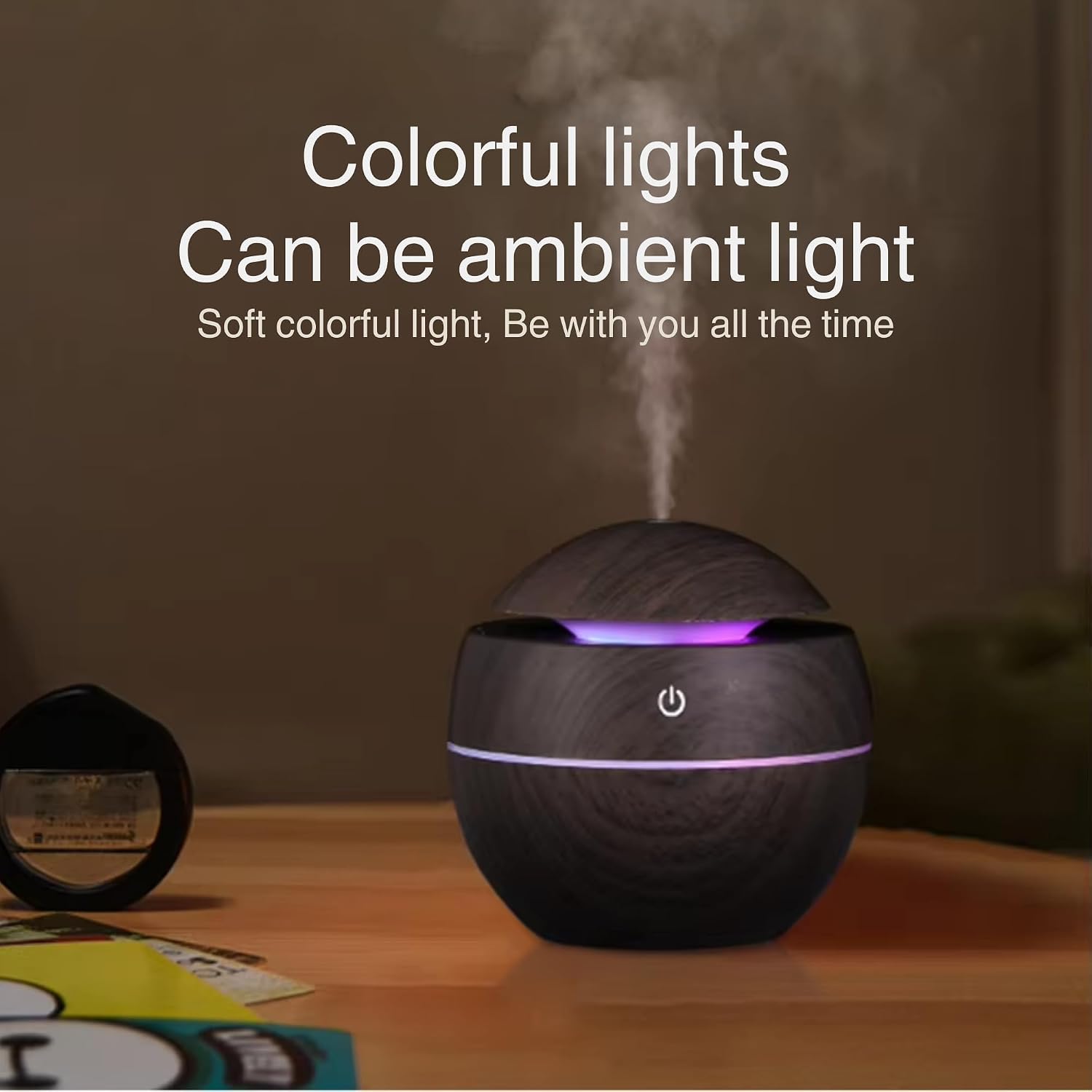 7 Colour LED Air Diffuser & Humidifier with Aromatic Essential Oil Feature | 130ml Ultrasonic Cool Mist | Auto Shut-Off | Aromatherapy Diffuser for Home, Office, Spa and More!