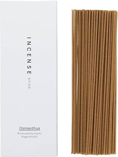 なごみ工房 Kyoto Osmanthus Incense Sticks - Japanese Temple Aroma, Ideal for Relaxation & Meditation, Approx. 60 Sticks (0.044 Pounds) - Premium Quality Incense for Spiritual & Home Use Nagomikobo