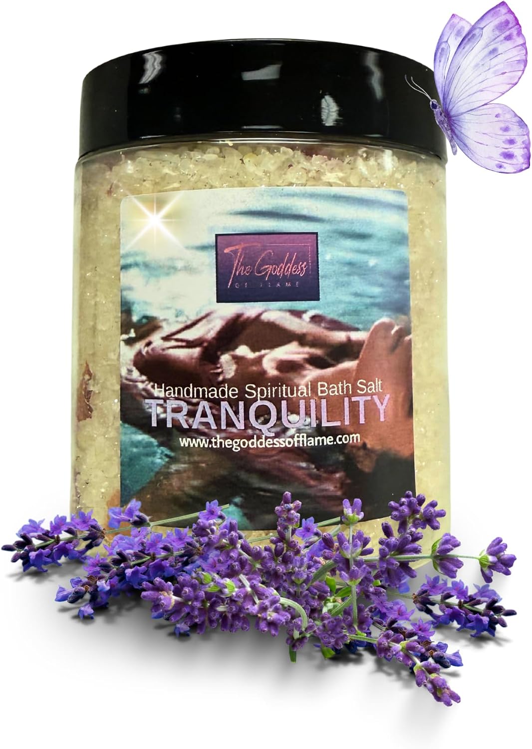 Tranquility Bath Salts – Dead Sea Salt Bath Soak for Relaxation, Calm, Spiritual Cleansing & Ritual Use 12oz