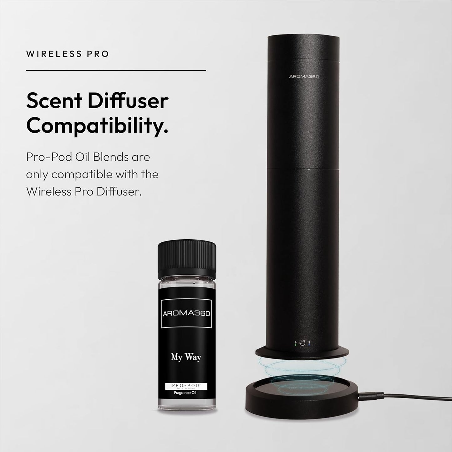 Aroma360 | My Way Pro-Pod Oil Blend | Luxury Hotel Inspired Diffuser Scent | Aromatherapy Scent Diffuser Oil | Tuscan Leather, Sandalwood and Iris 1.7 fl oz, 50 mL
