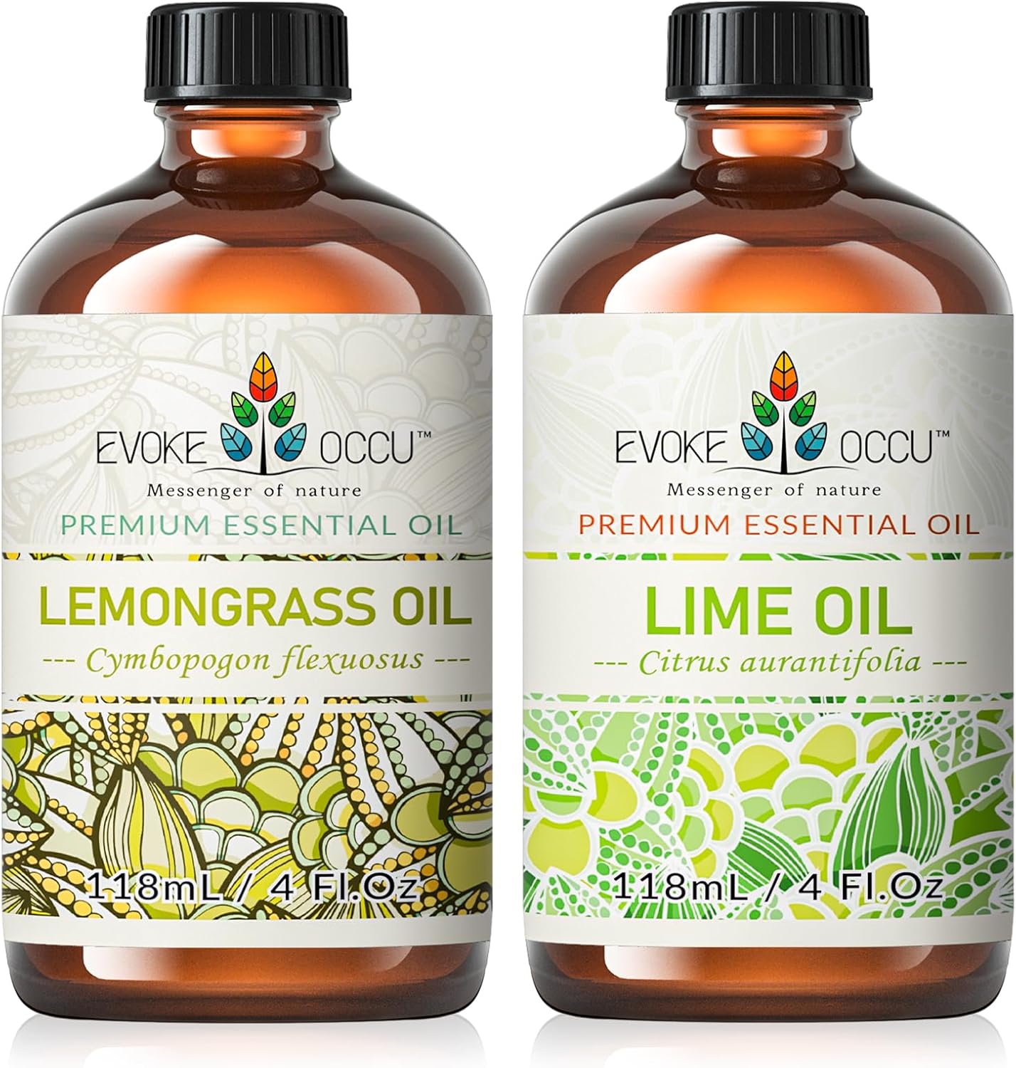 EVOKE OCCU Lemongrass Essential Oil and Lime Essential Oil - 4 Fl Oz