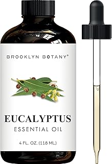 Brooklyn Botany Eucalyptus Essential Oil - Huge 4 Fl Oz - 100% Pure and Natural - Premium Grade with Dropper - for Aromatherapy and Diffuser