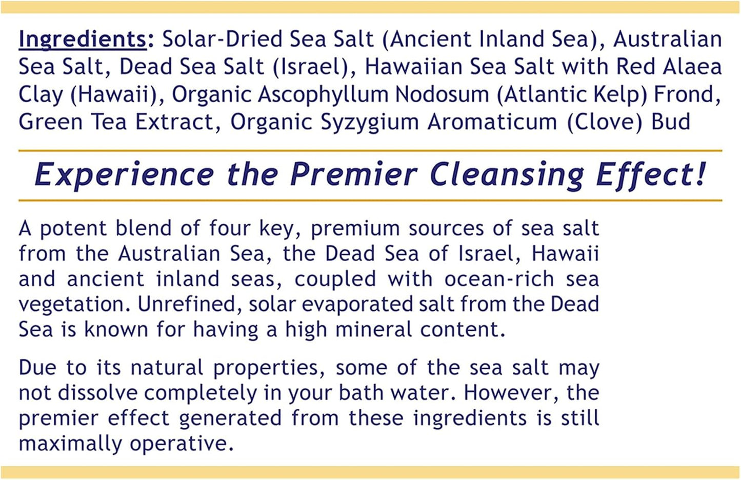 Premier Research Labs Medi-Soak - Bath Salts for Foot and Body Soak, Sea Salt Bath for Women and Men, Relaxing Mineral Bath Soak, Gentle Exfoliant, Organic, Vegan, No Added Fillers - 2 Lb