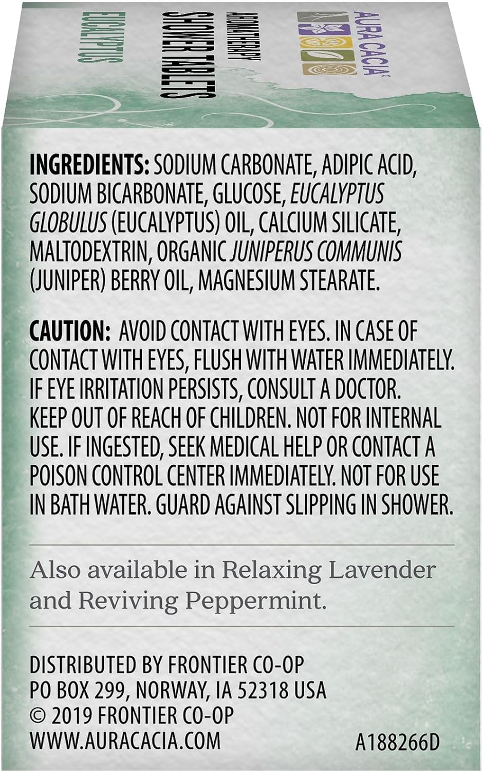 Aura Cacia - Purifying Eucalyptus Shower Tablet |Pure Essential Oils | Contains 3 Individually-Wrapped 1 oz. Tablets