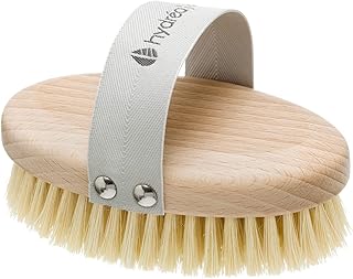 Hydrea London Dry Brushing Body Brush with Cactus Bristle - Cellulite Remover, Vegan Best Dry Brush for Flawless Skin, Helps Improve Lymphatic Drainage - FSC® Certified Beechwood.