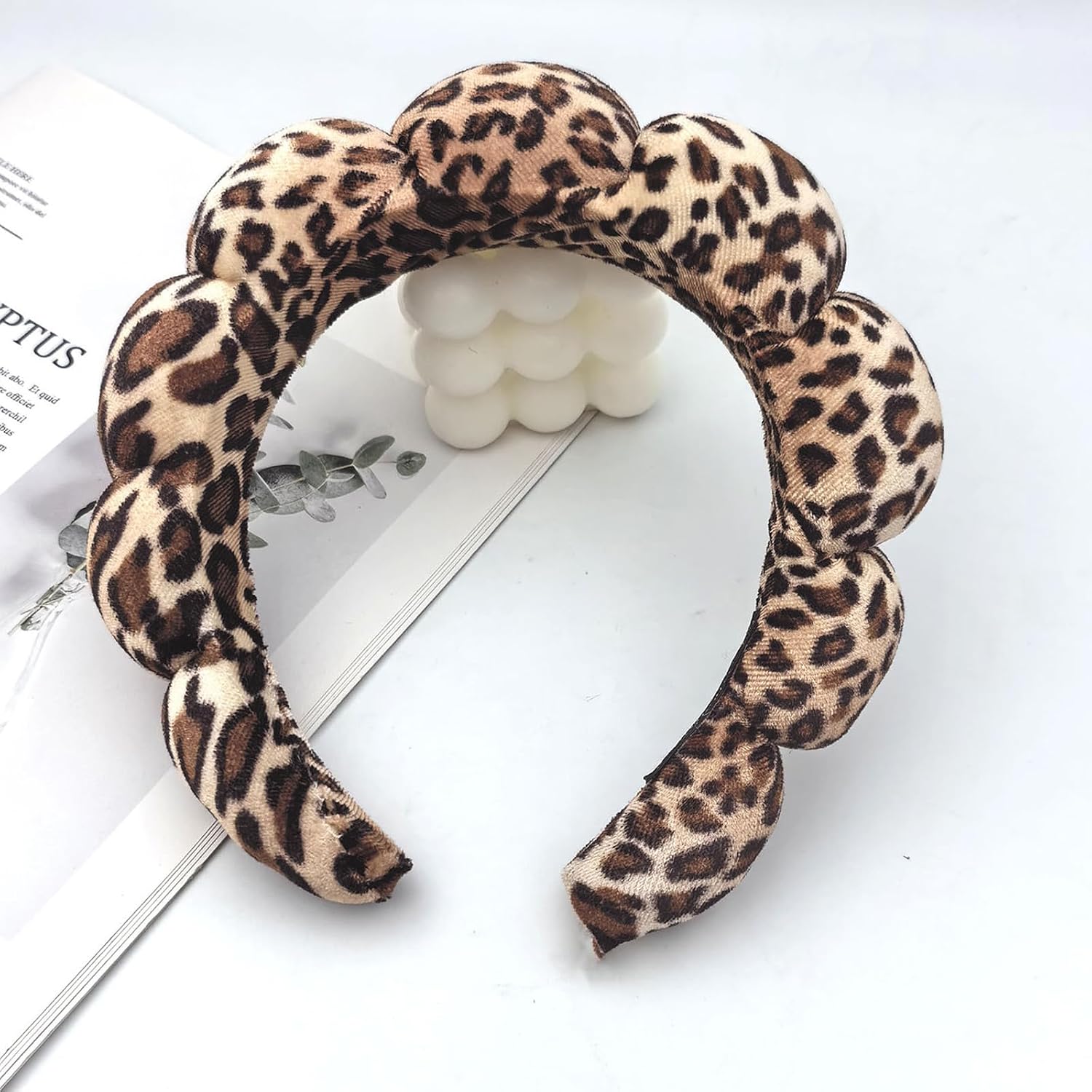 Spa Headbands for Washing Face Makeup Skin Care Women Bubble Facial Beauty Headbands Puffy Shower Towel Band Hairband