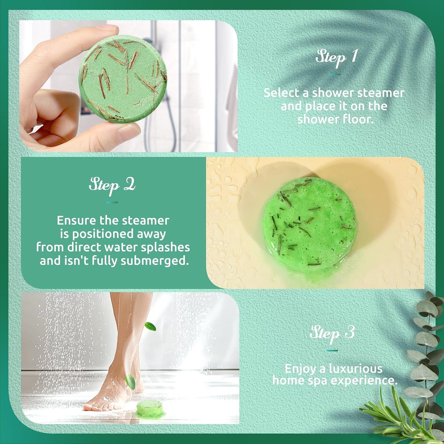 Shower Steamers Aromatherapy-8 Pack Shower Bombs with Essential Oils, Mothers Day Gifts for Mom Wife, Birthday Gifts for Women Self Care Relaxation Home SPA Teacher Appreciation Gift (Green)