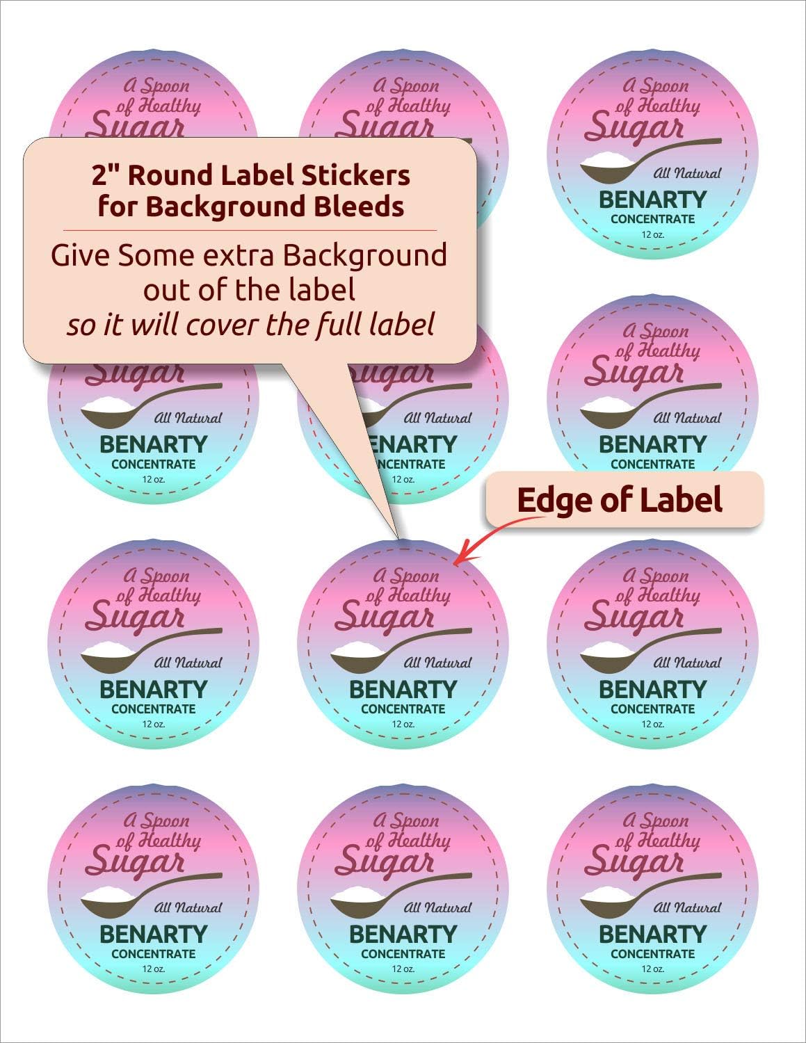 NextDayLabels 2 Inch Round Circle Stickers White for Bleeds Laser Inkjet - 12 Per Sheet Self-Adhesive Candle Jar Product Lids Made in USA - 300 Labels