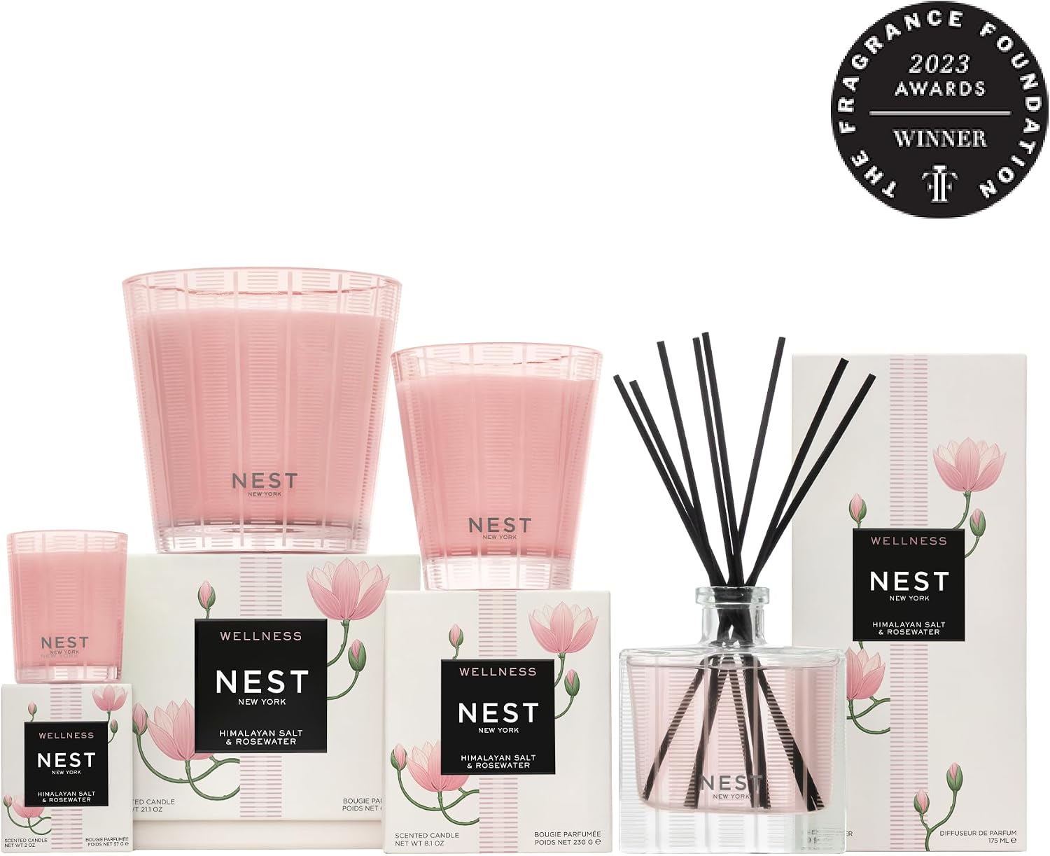 NEST New York Smart Home Fragrance Diffuser Refill Smart Vials, Himalayan Salt & Rosewater - Set of 2 - Designed for NEST x Pura 3 and NEST x Pura 4 Diffusers - Cruelty Free, Vegan