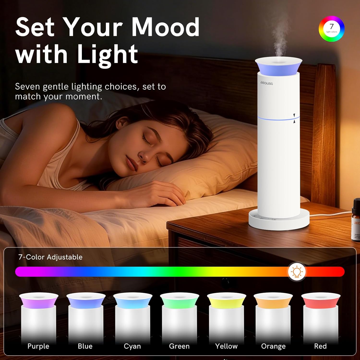 Waterless Essential Oil Diffuser for Home,Scent Diffusers with 3 Timer Settings, 3 Mist Levels for Spas Room Studio Office